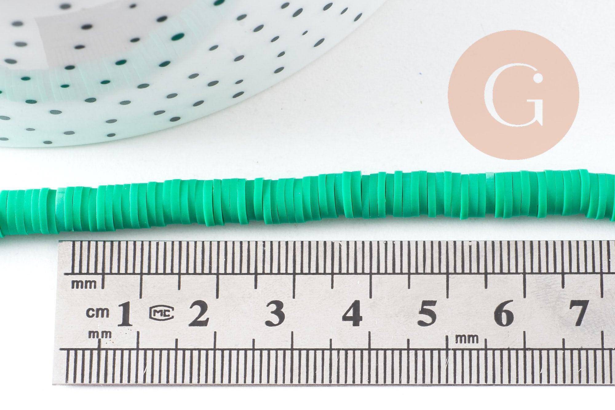 Gingerlily Perles heishi vert clair 6mm fil 38cm 320 perles