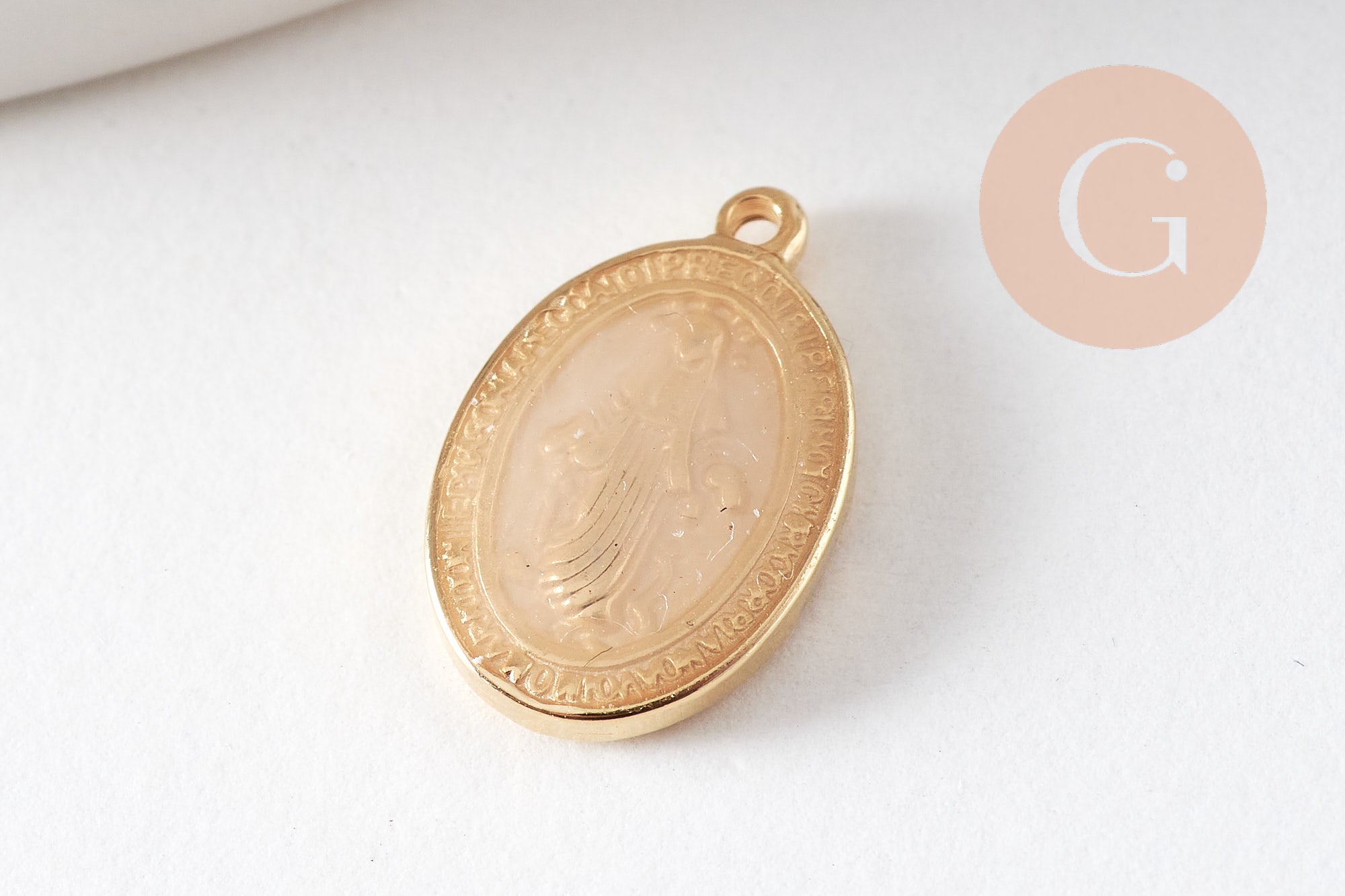 Gingerlily Pendentifs G10759 médaille Vierge Marie dorée 13mm