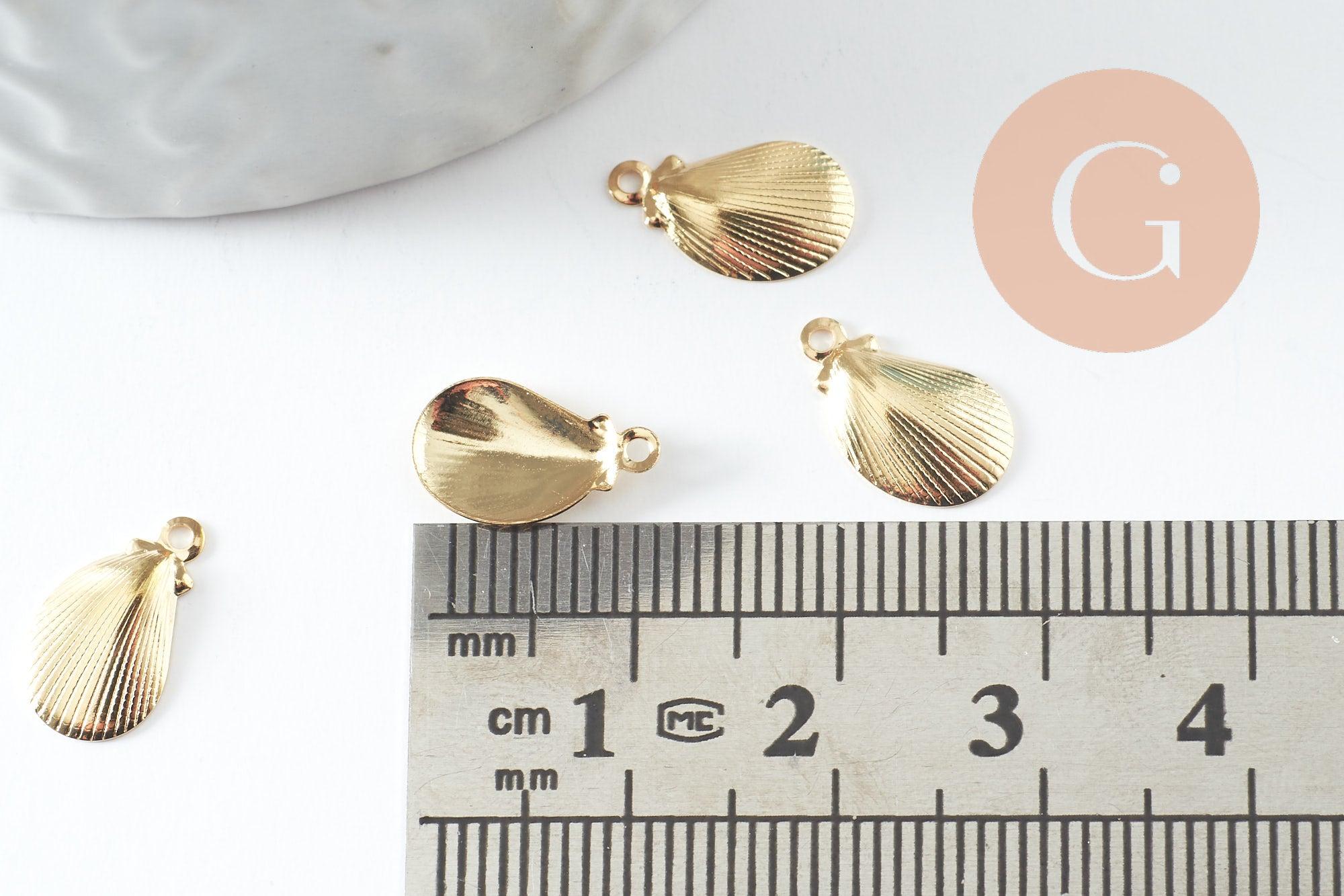 Gingerlily G10187 breloque coquillage doré 12mm x10