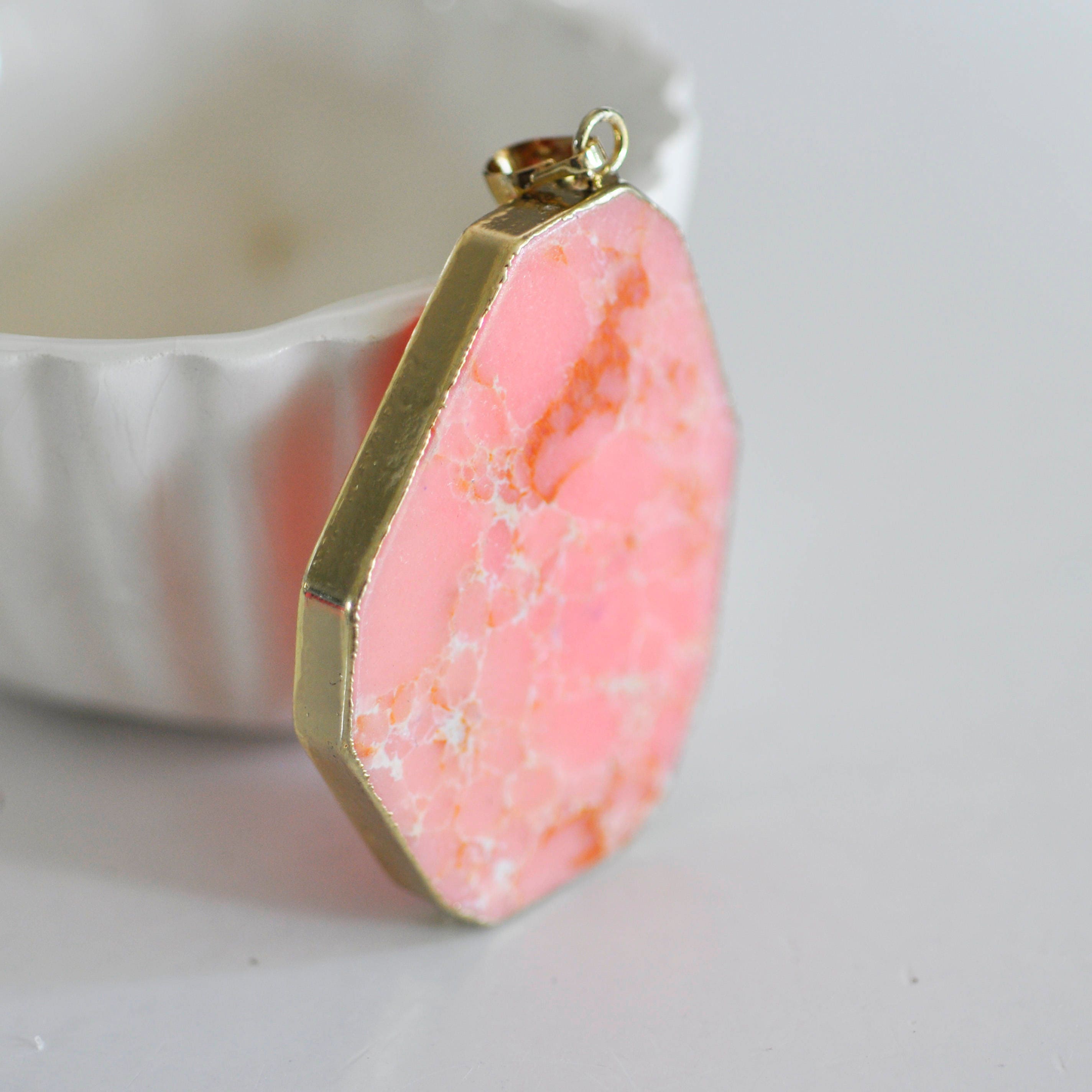 Gingerlily G2725 pendentif régalite rose doré 50mm x1