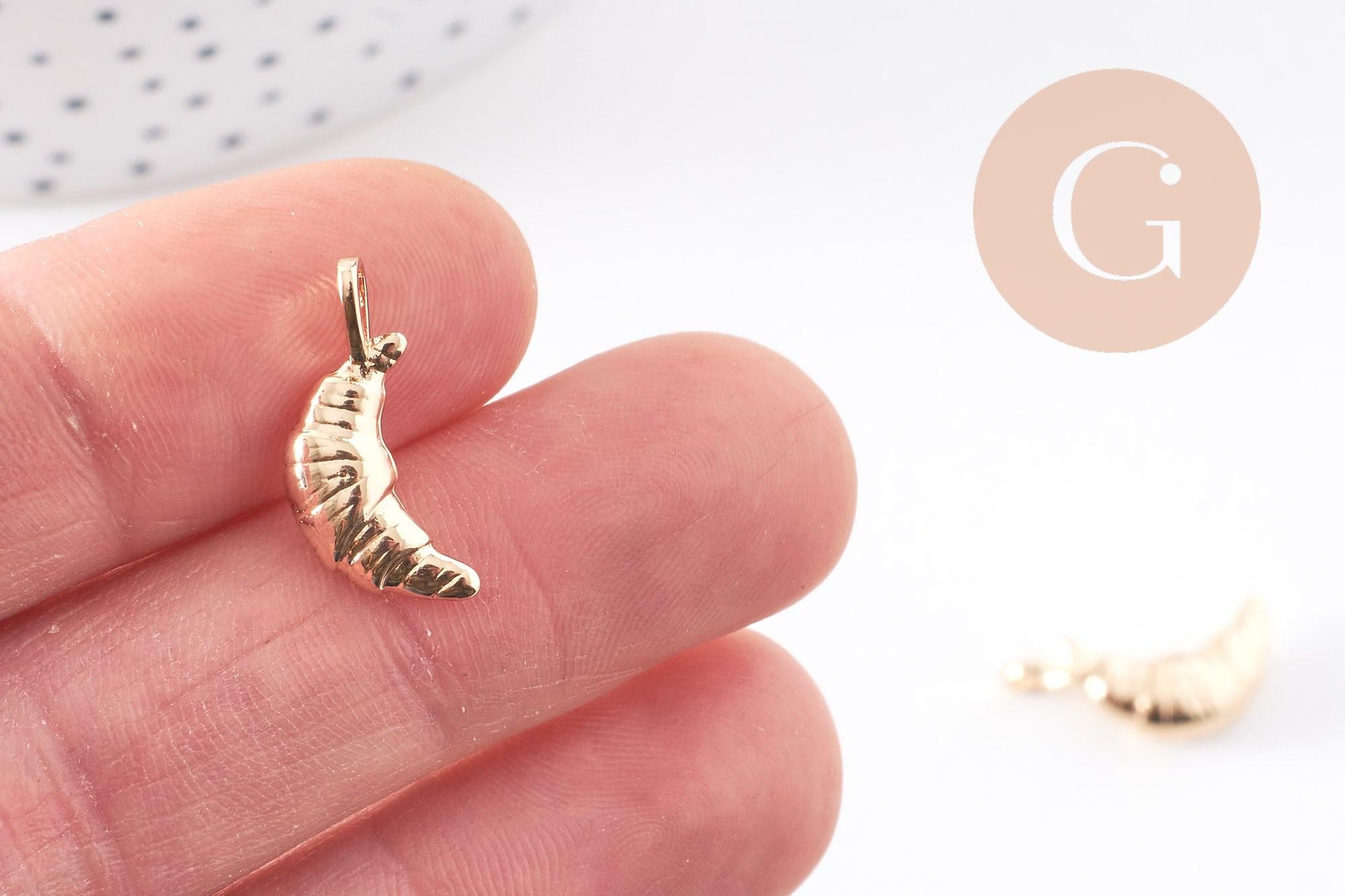 Gingerlily Pendentif croissant G10219 breloque dorée 18K