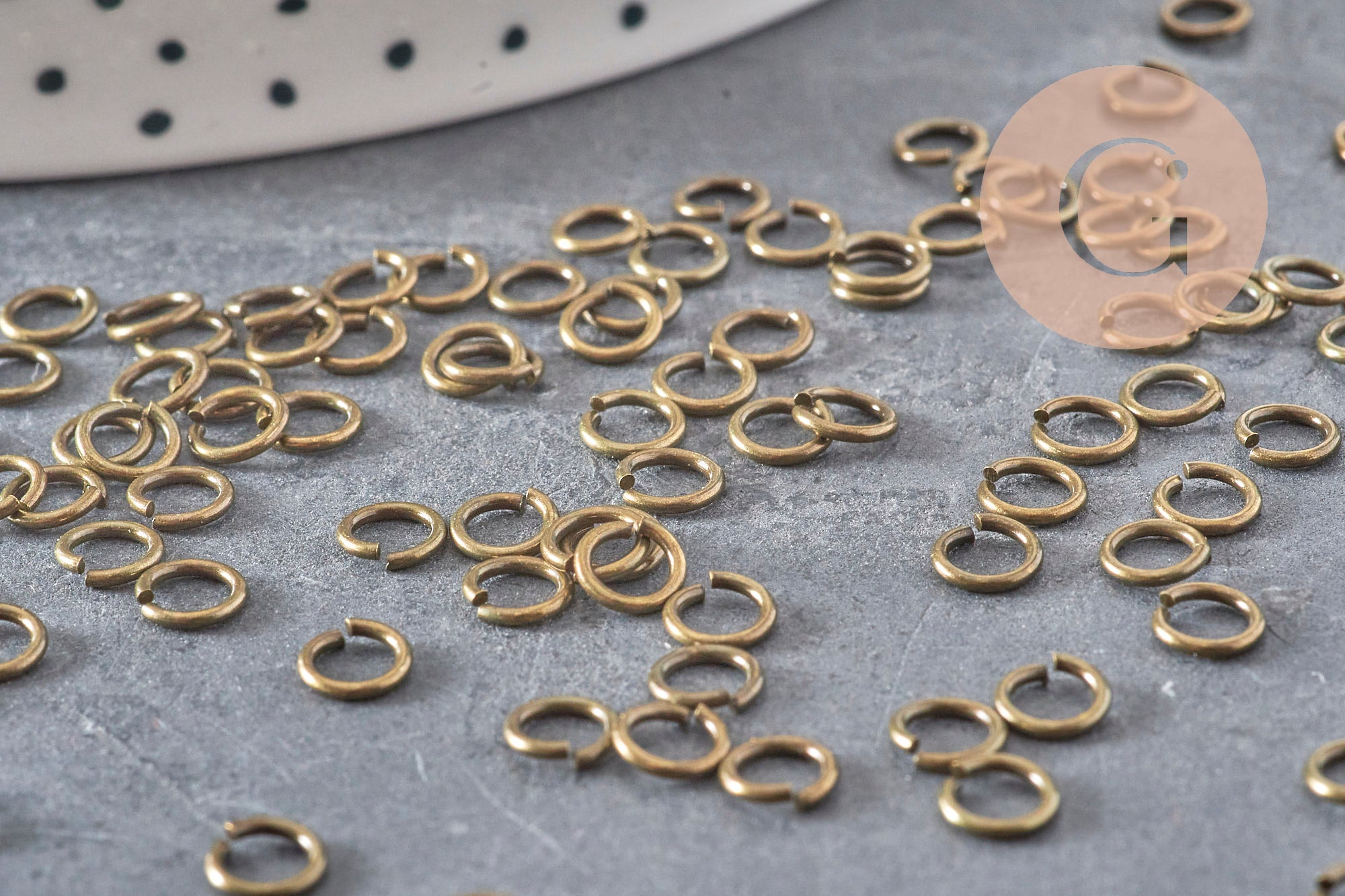 Gingerlily Perles Anneaux jonction apprêts laiton bronze 5mm 5g