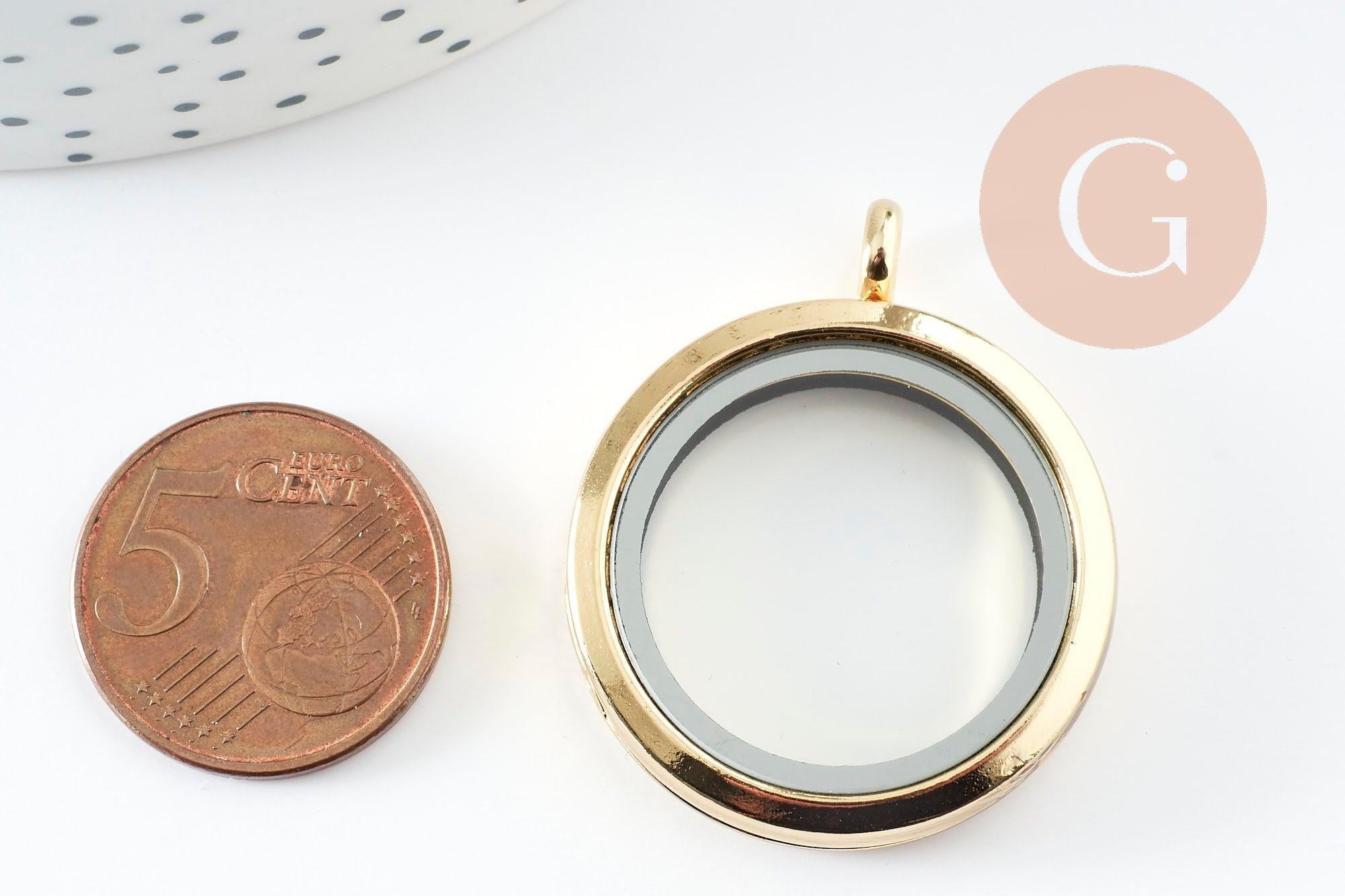 Gingerlily G9932 pendentif locket médaillon doré 37 mm