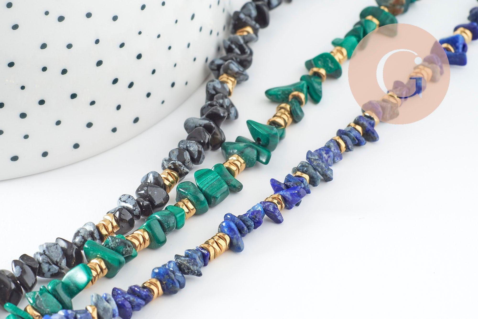 Gingerlily Kit collier G7429 lapis lazuli chips sans pinces