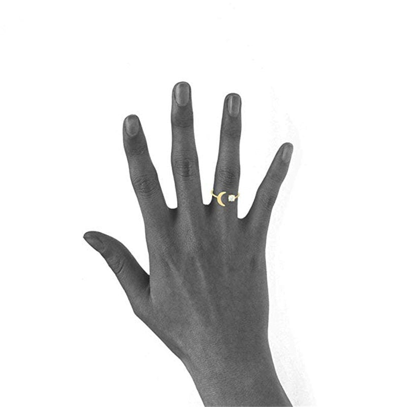 Gingerlily G3454 bague dorée opale lune 16.5mm x1