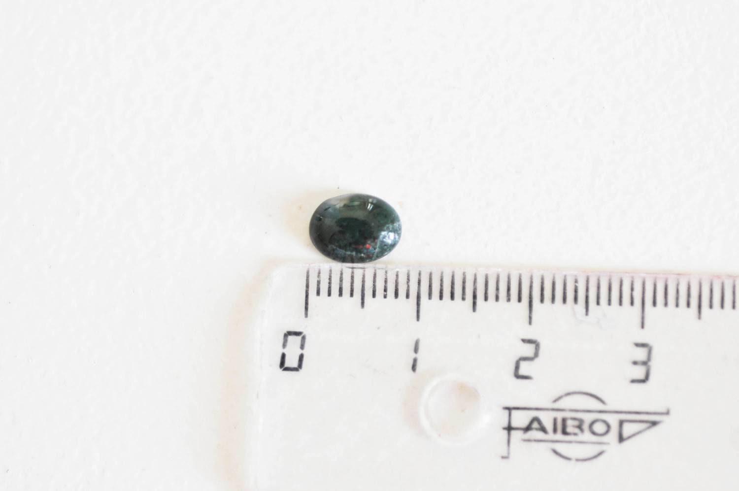 Gingerlily G282 cabochon agate verte ovale 10x14mm