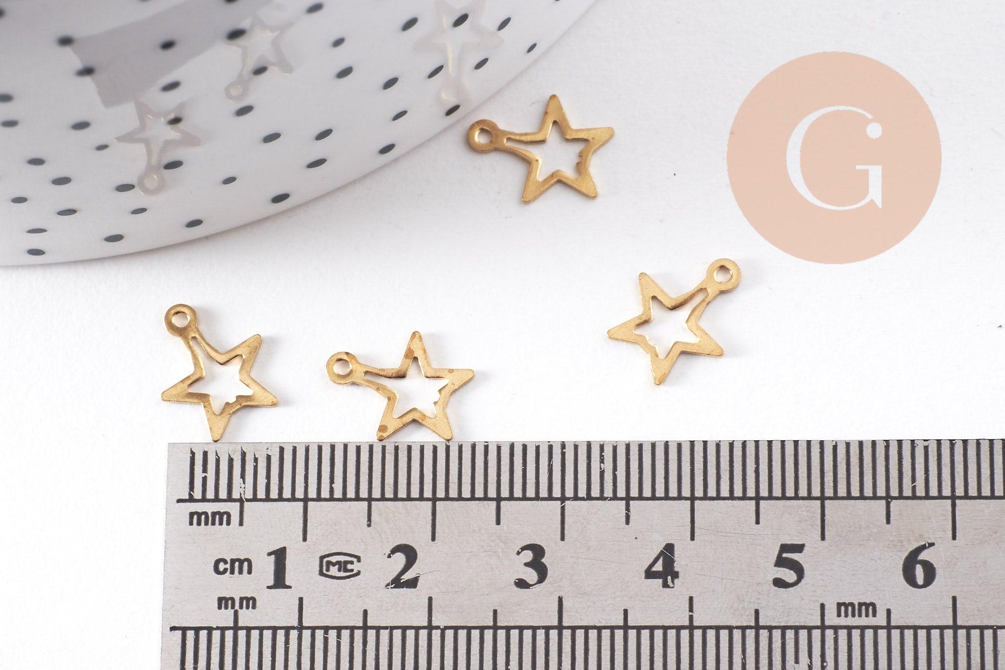 Gingerlily Pendentifs G10145 breloque étoile laiton 12mm x5