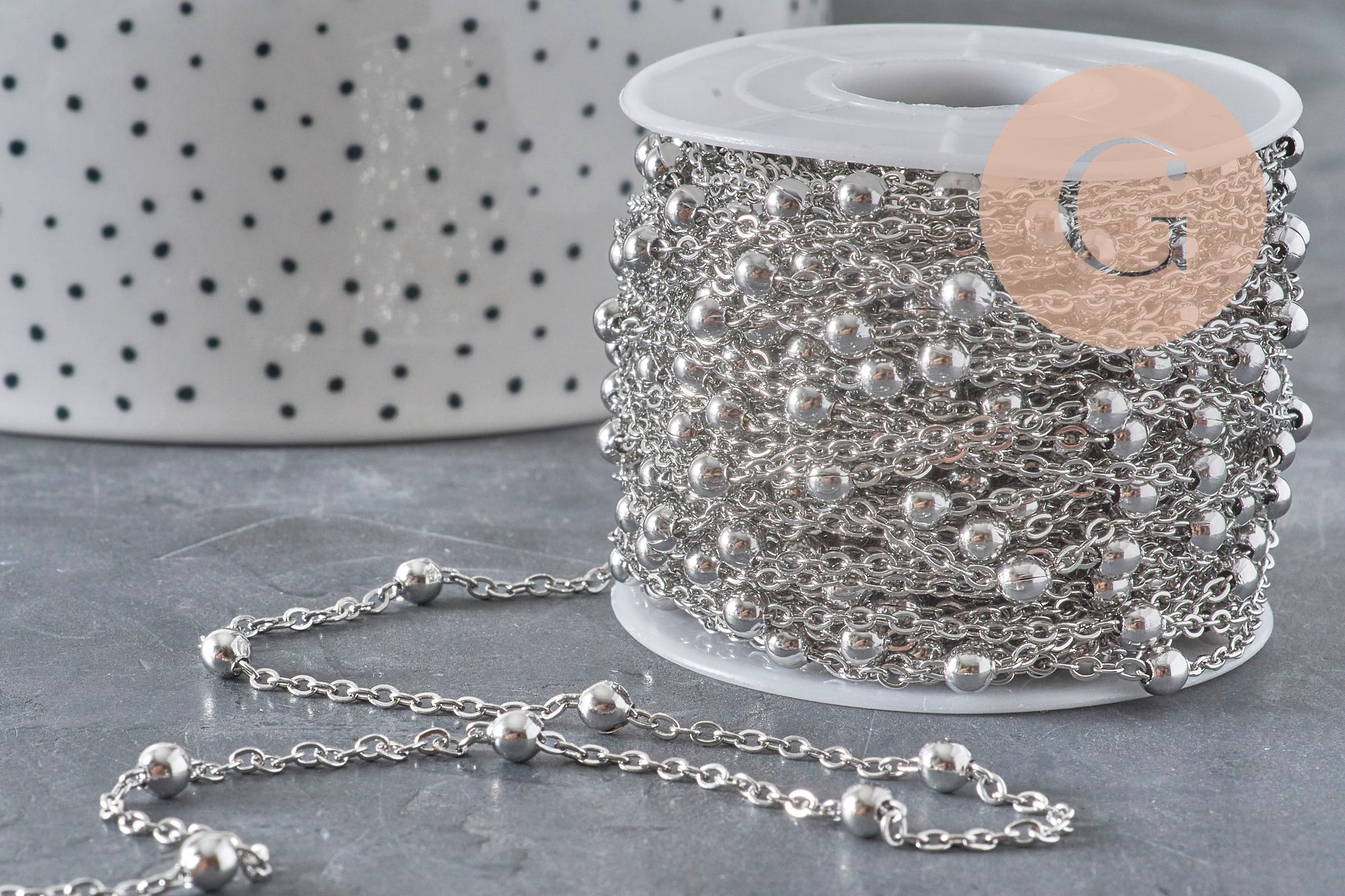 Gingerlily Chaînes pour bijoux DIY G11336 chaîne satellite platine 1 m
