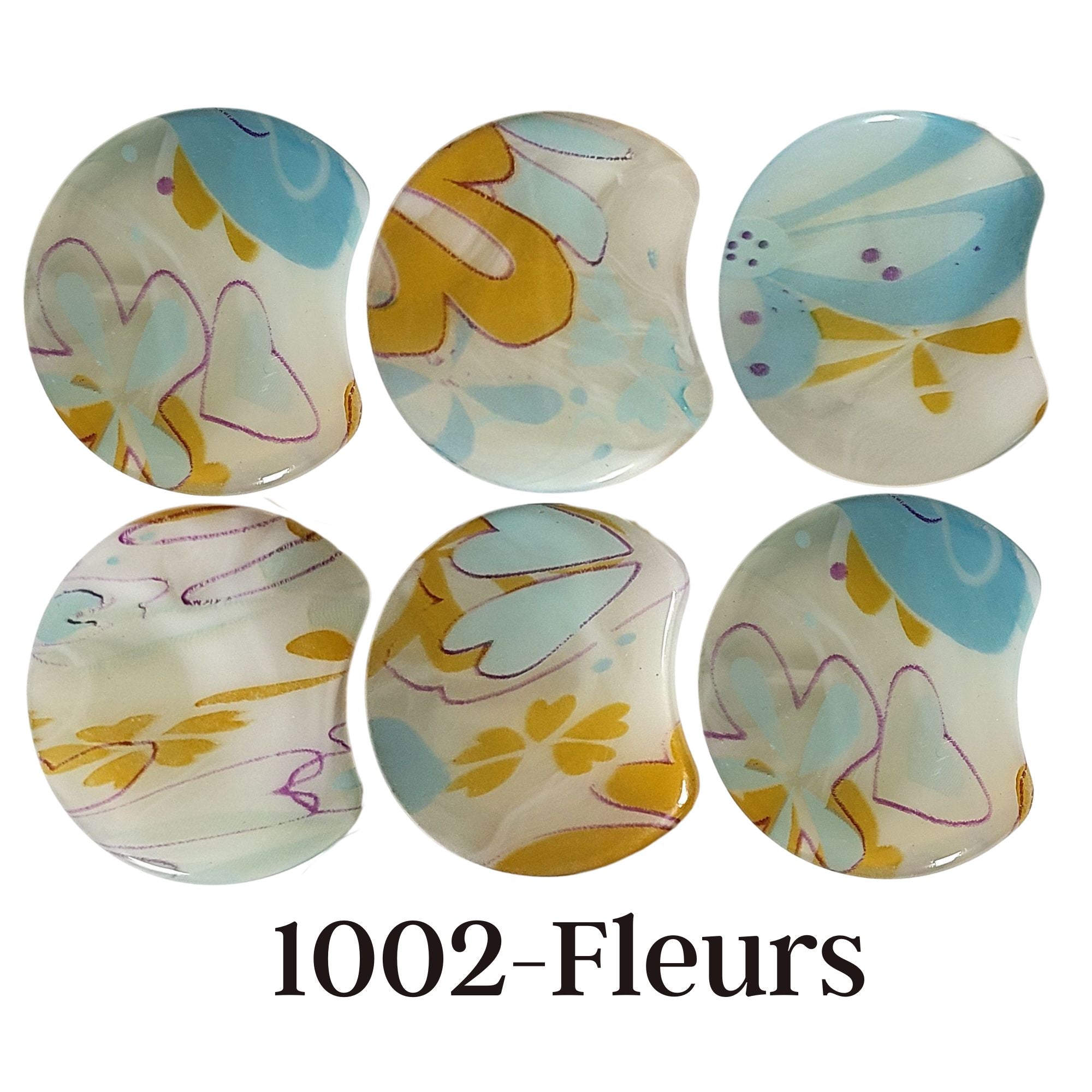 ARTSHOP Palets Lune 1002 perle fleurs incurvée x1