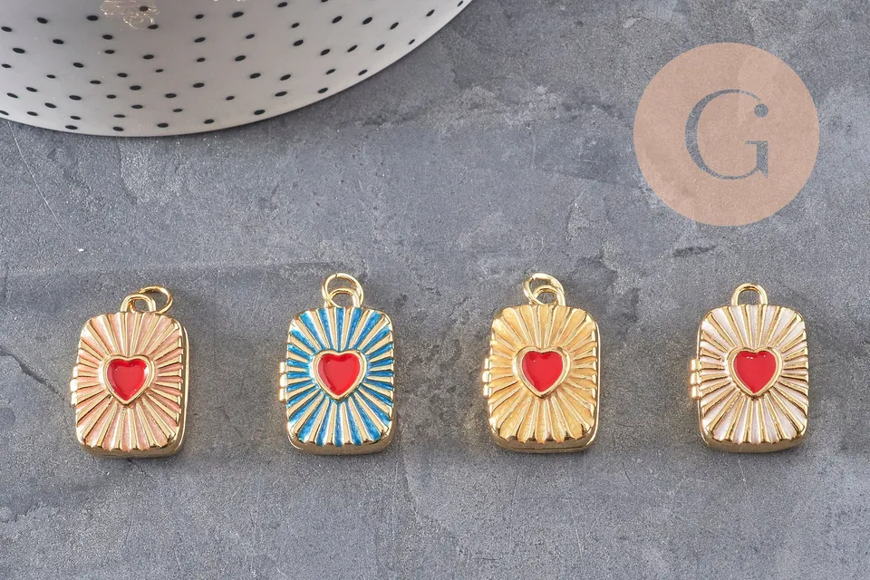 Gingerlily G11146 pendentif locket cœur doré 18K 26mm x1