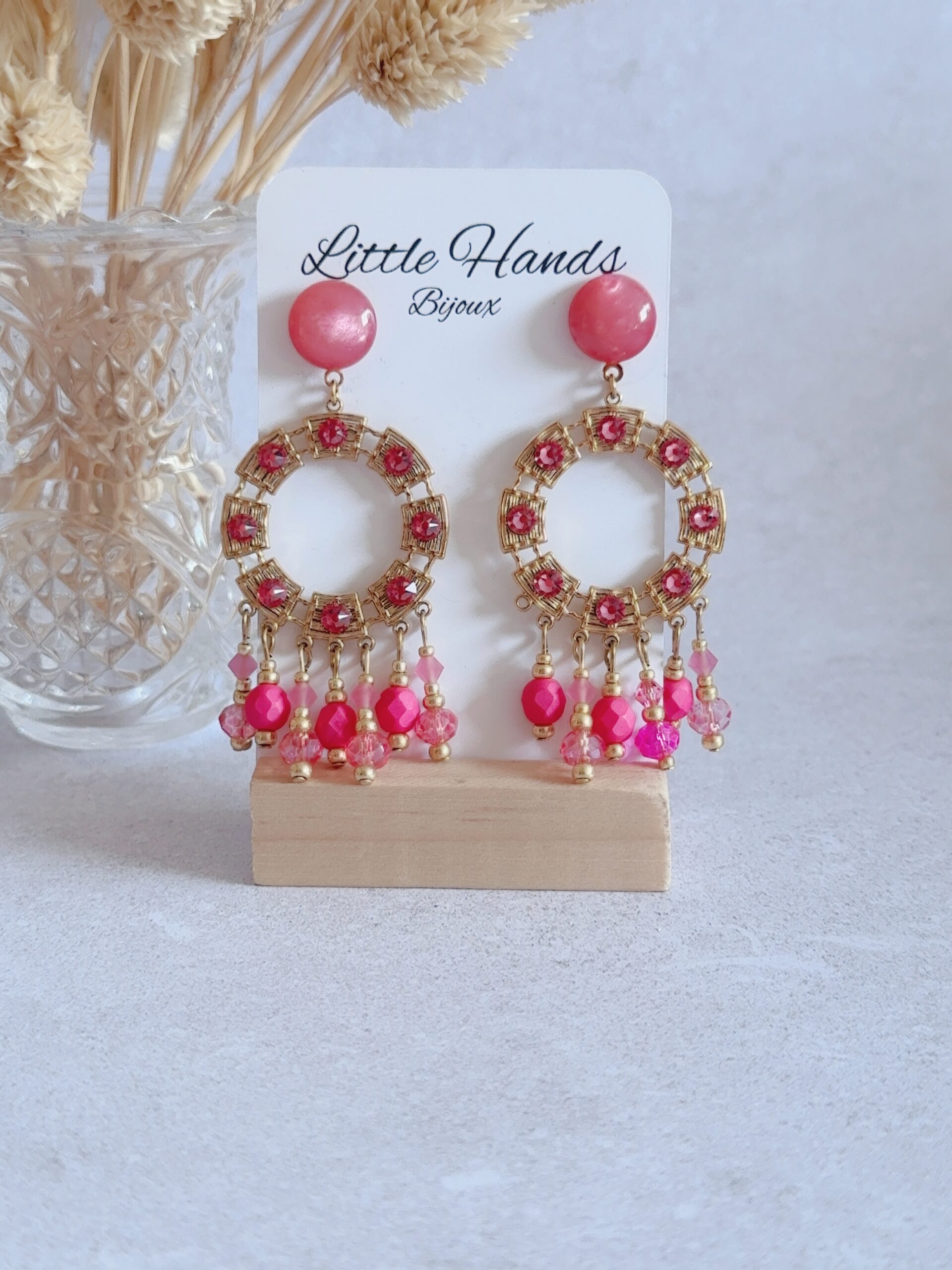 Little Hands Bijoux Calypso boucles d'oreilles Bubble Gum rose