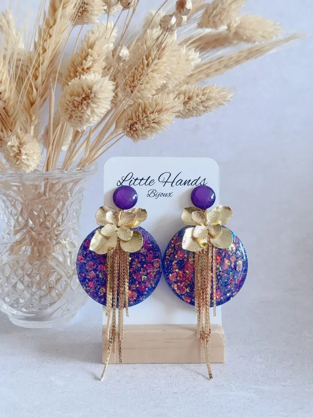 Little Hands Bijoux Capucine boucles d'oreilles Iris