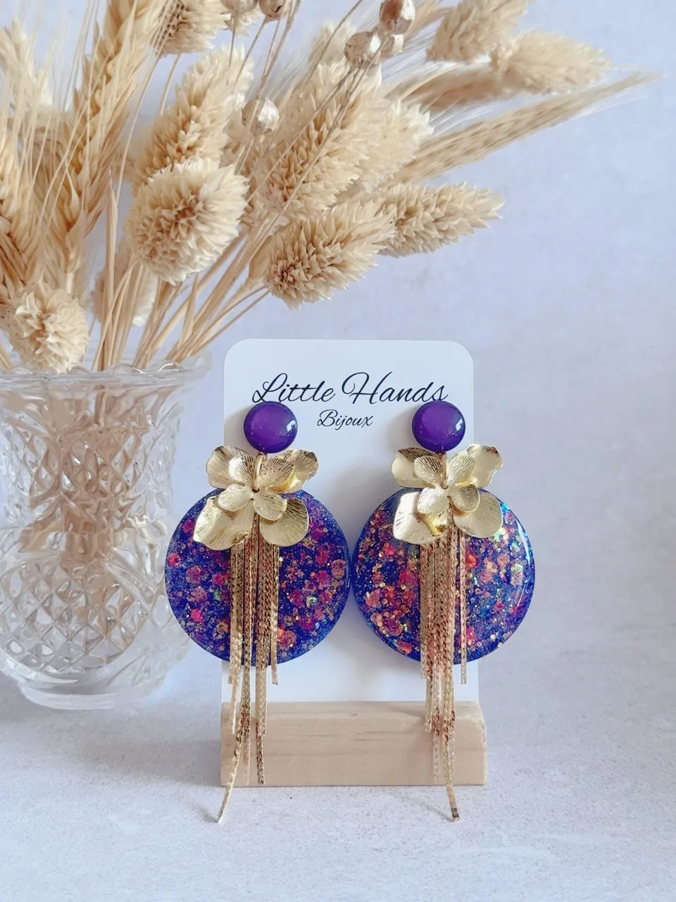 Little Hands Bijoux Capucine boucles d'oreilles Iris