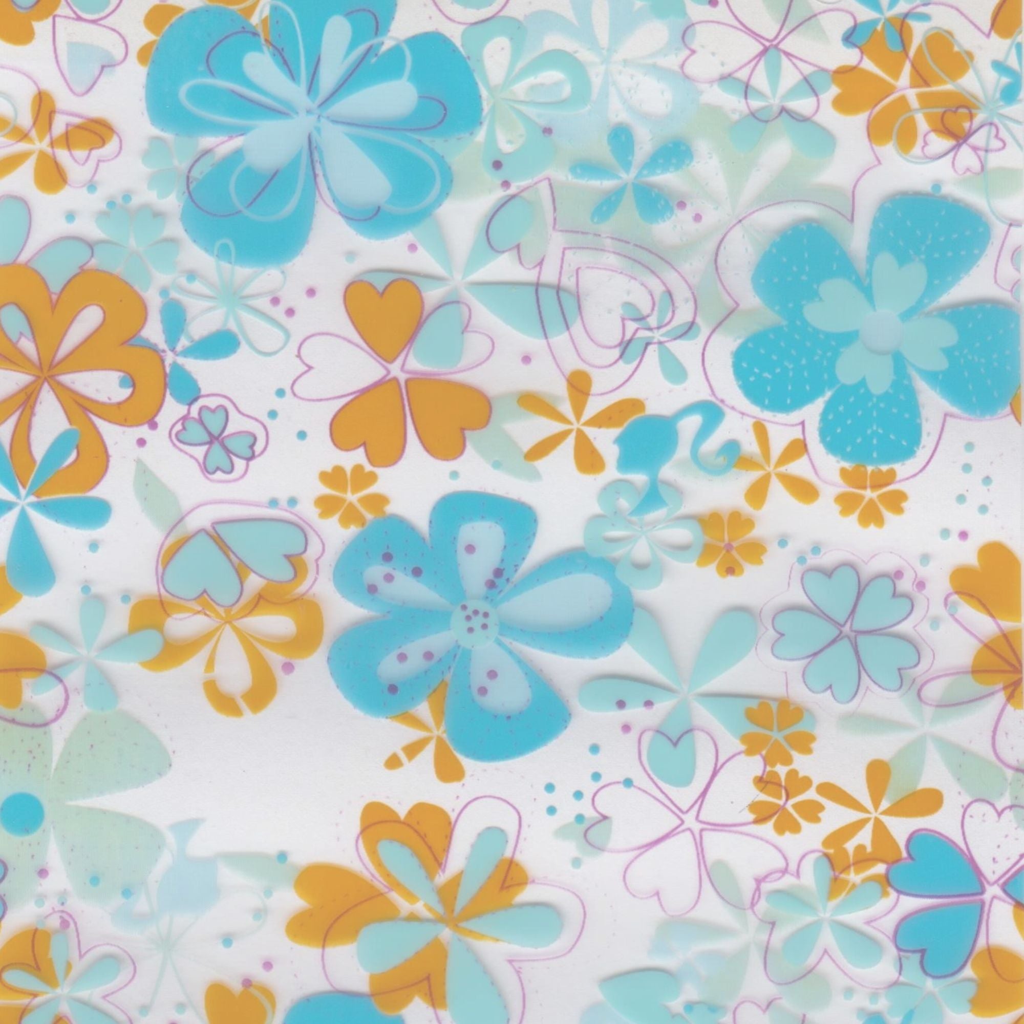 ARTSHOP Tubes DESIGN 1002 perle tube fleurs bleu 12mm x1
