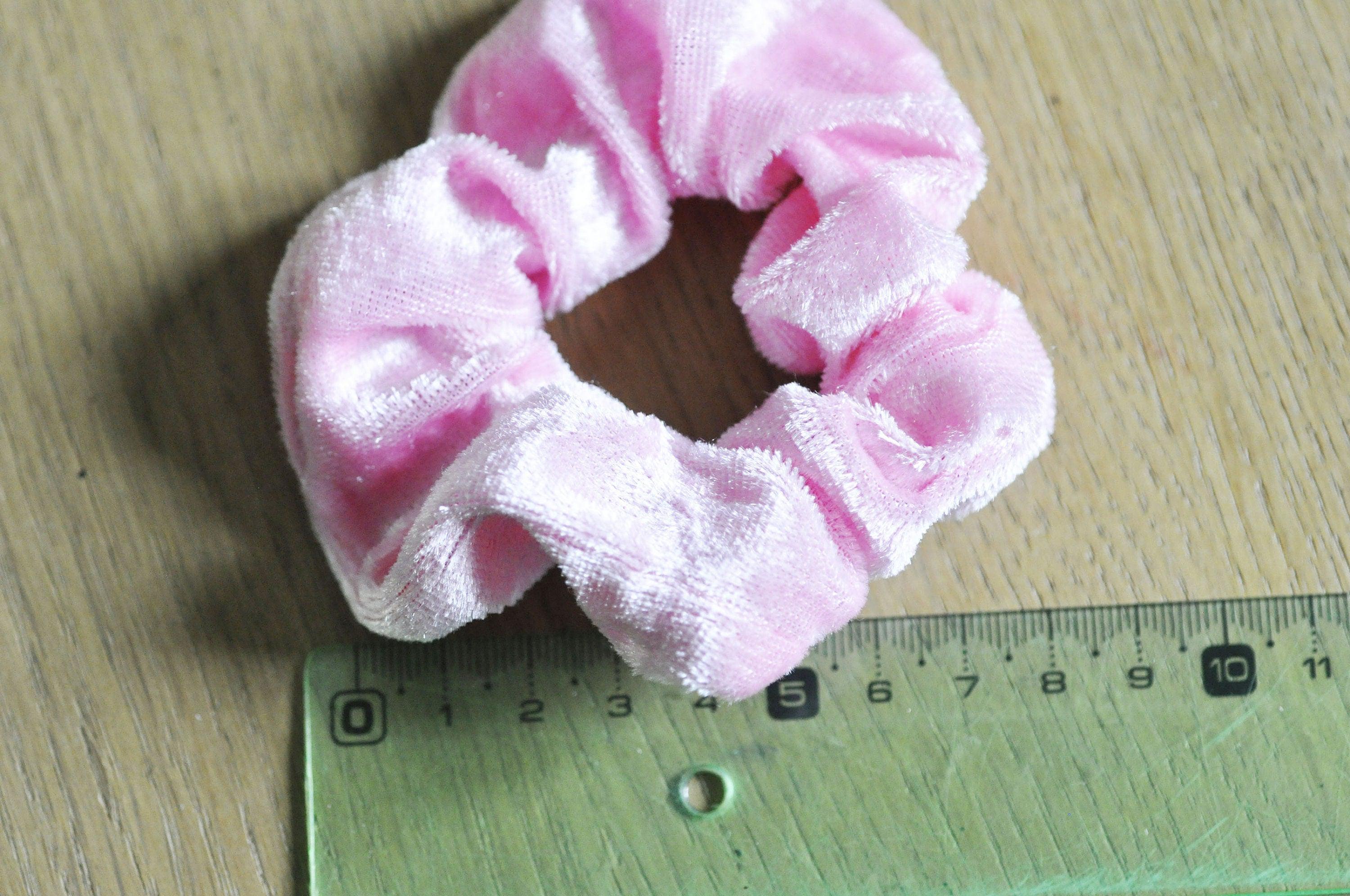Gingerlily G5124 chouchou scrunchy velours rose x1