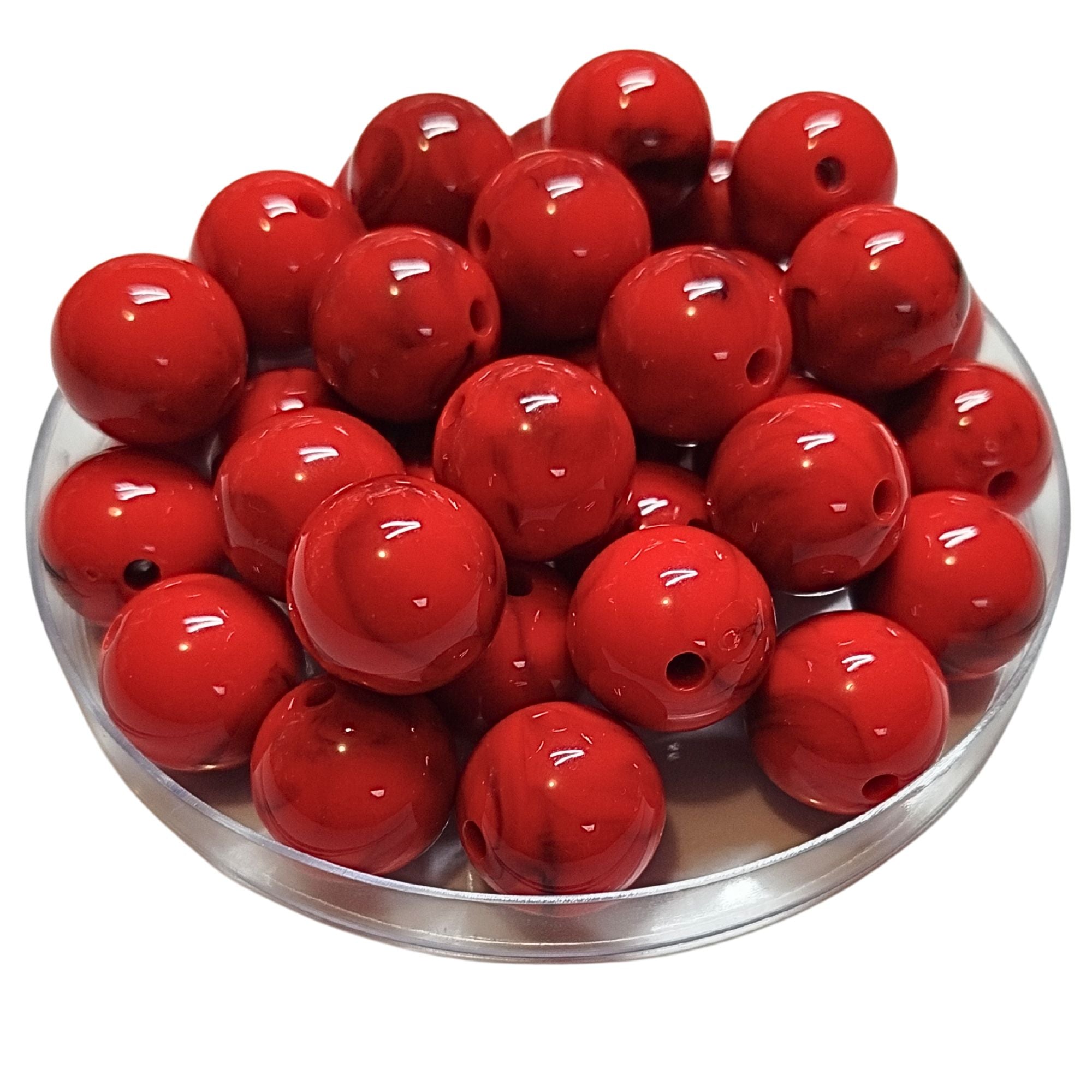 ARTSHOP Boules 245 Rouge marbré perle 16mm x15