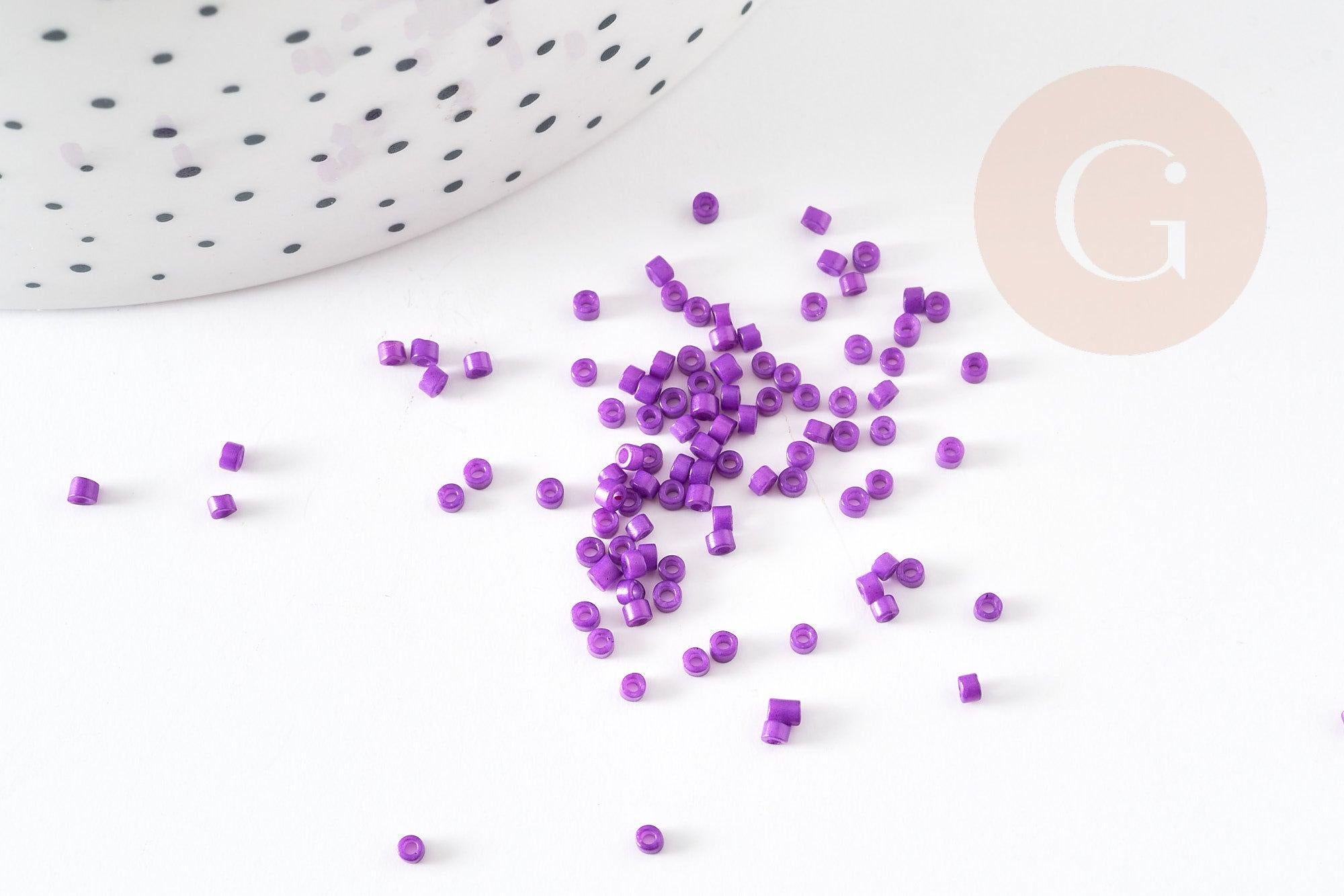 Gingerlily Perles rocaille tube violet foncé opaque 8 g