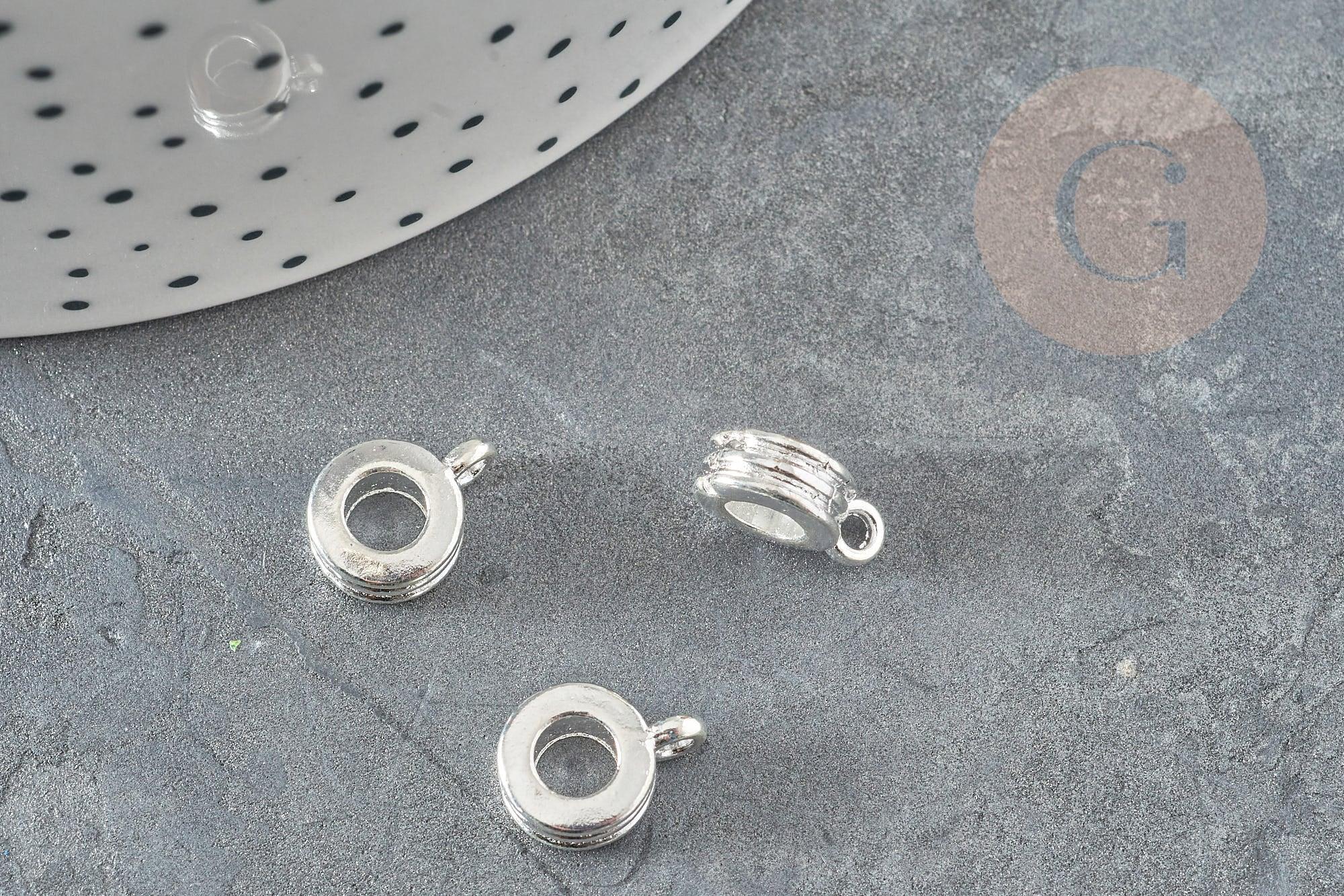 Gingerlily G9360 attache pendentif zamac argent 12mm x10