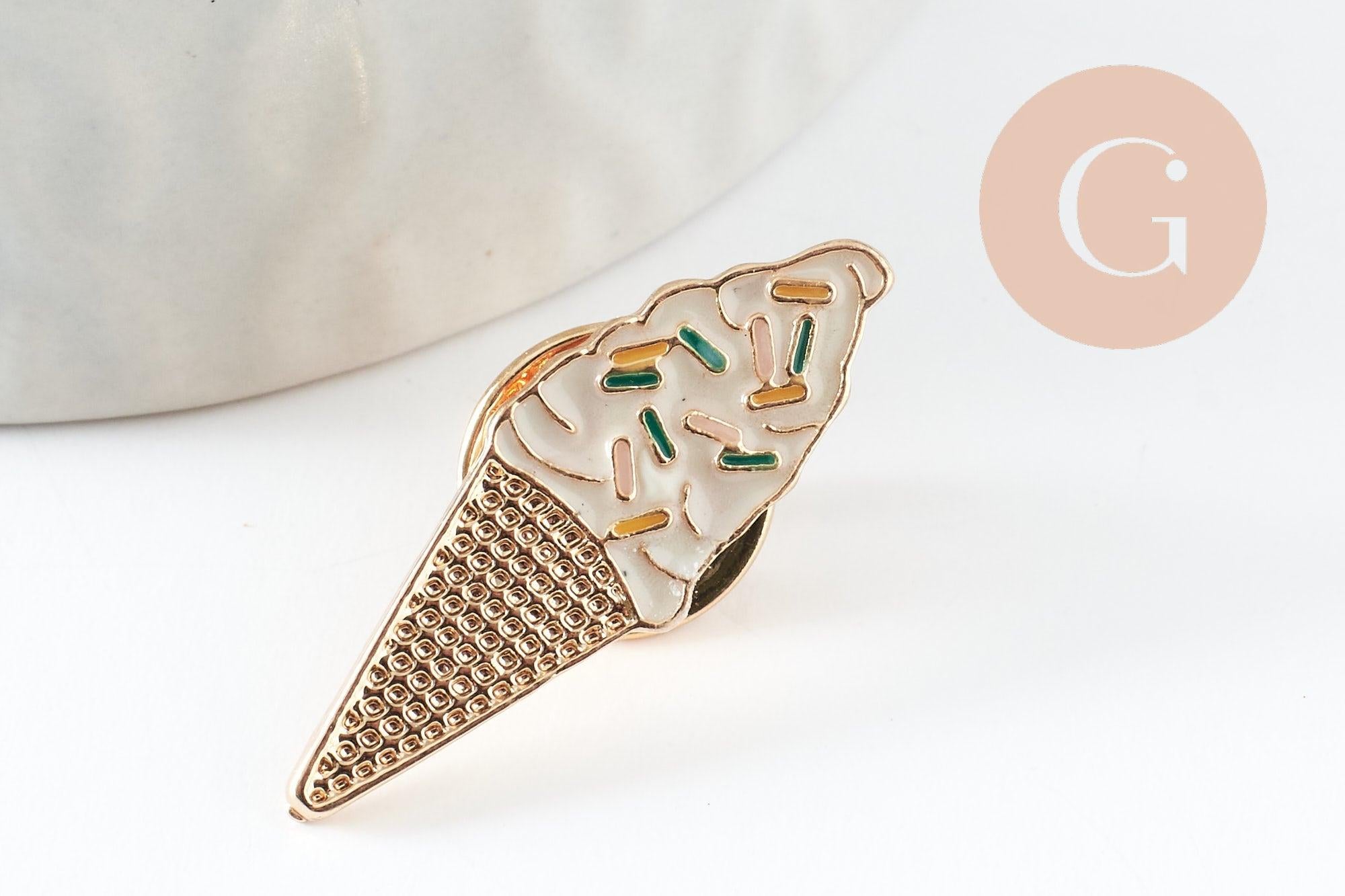 Gingerlily Broches et pin's glace italienne émaillé 28,5mm x1