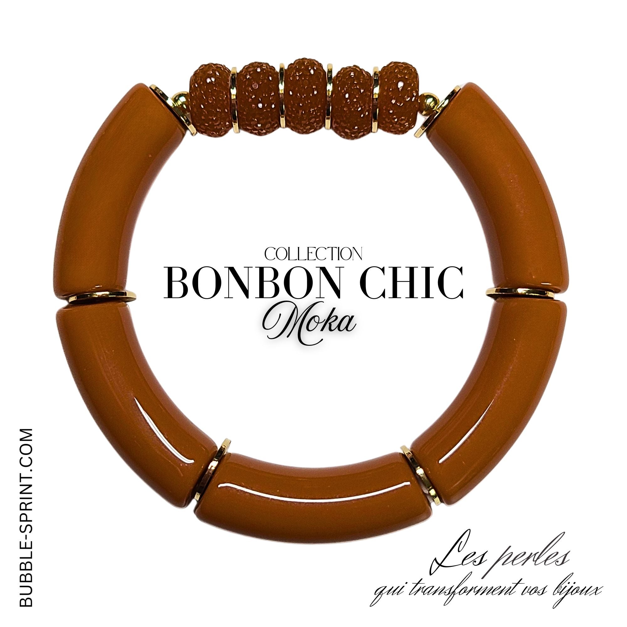 ARTSHOP Prêts-à-porter bracelet Bonbon Chic Moka monté marron