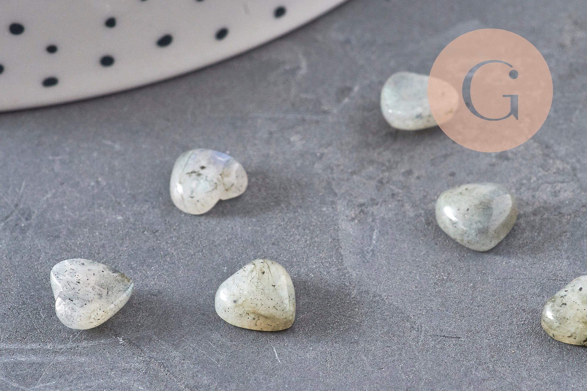 Gingerlily G11047 cabochon coeur labradorite 8x8mm