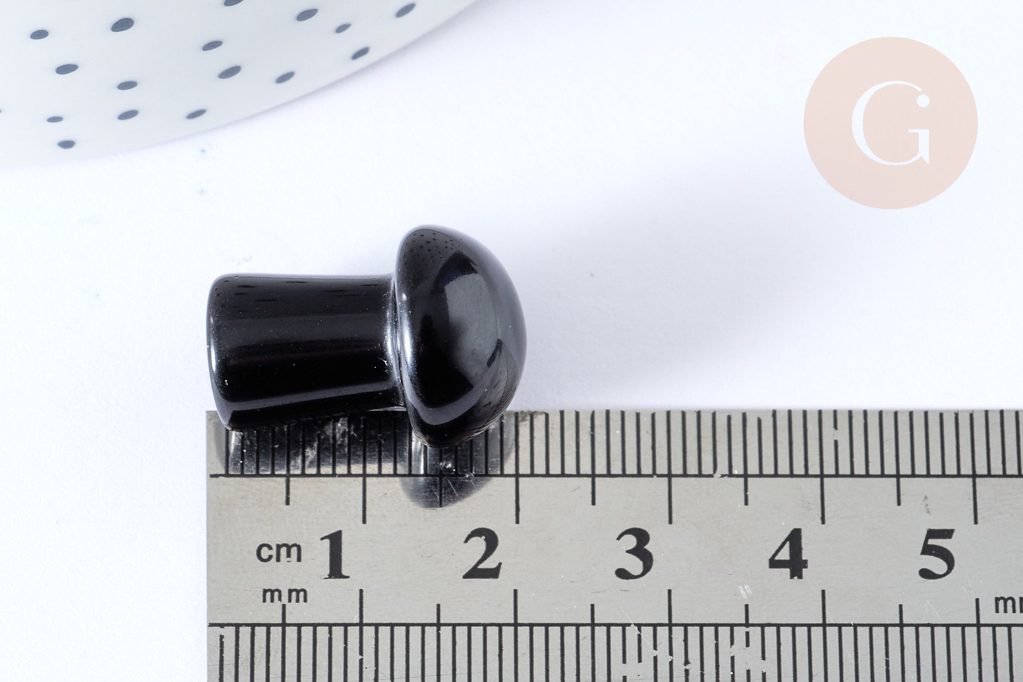 Gingerlily Champignon Massage Obsidienne Naturelle 20mm x1
