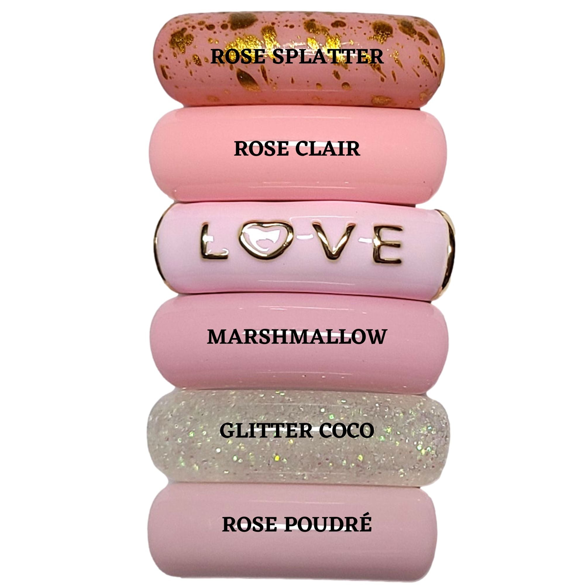 ARTSHOP Camaieu 129 Love lot 6 tubes incurvés 12mm rose