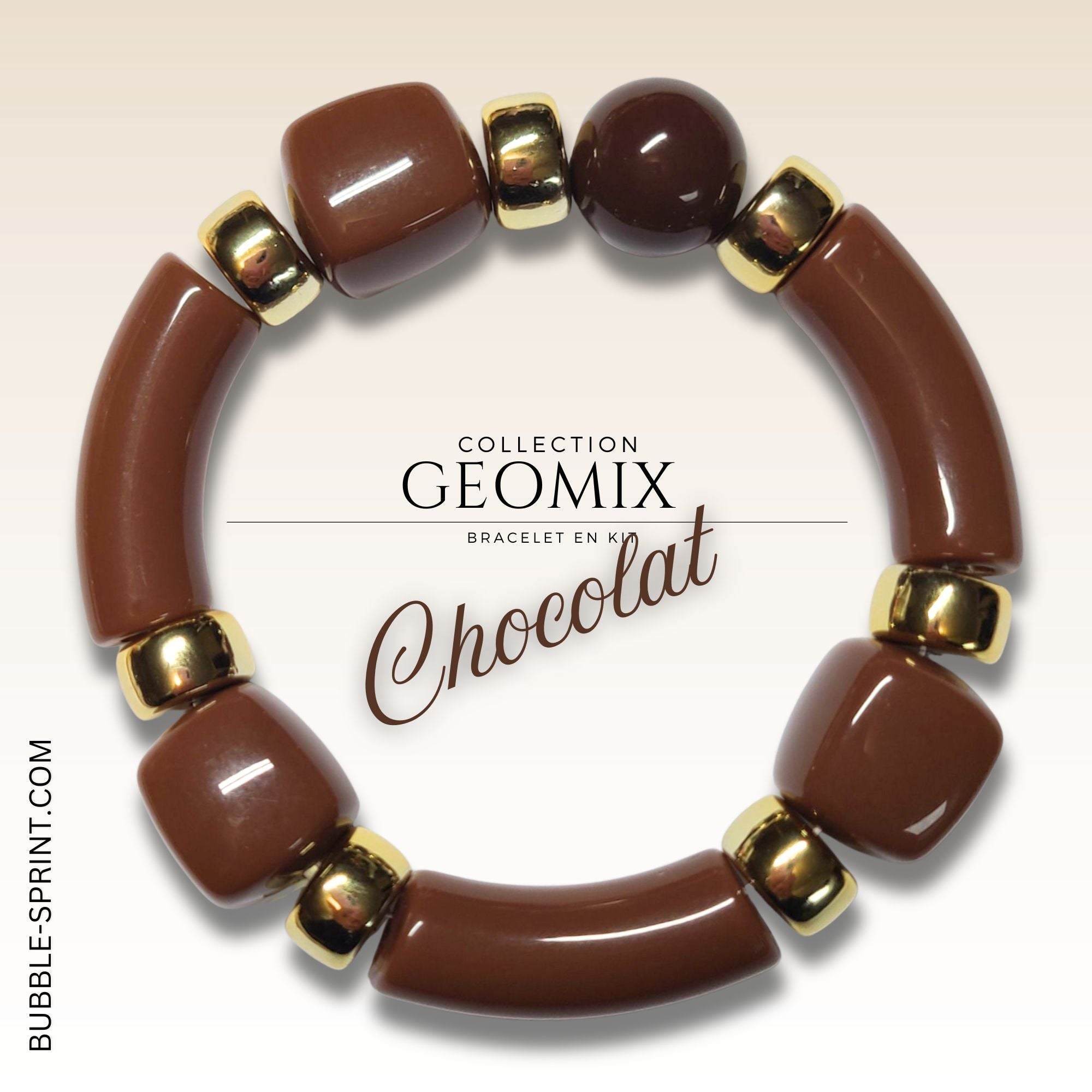 ARTSHOP GEOMIX Chocolat kit bracelet acrylique complet