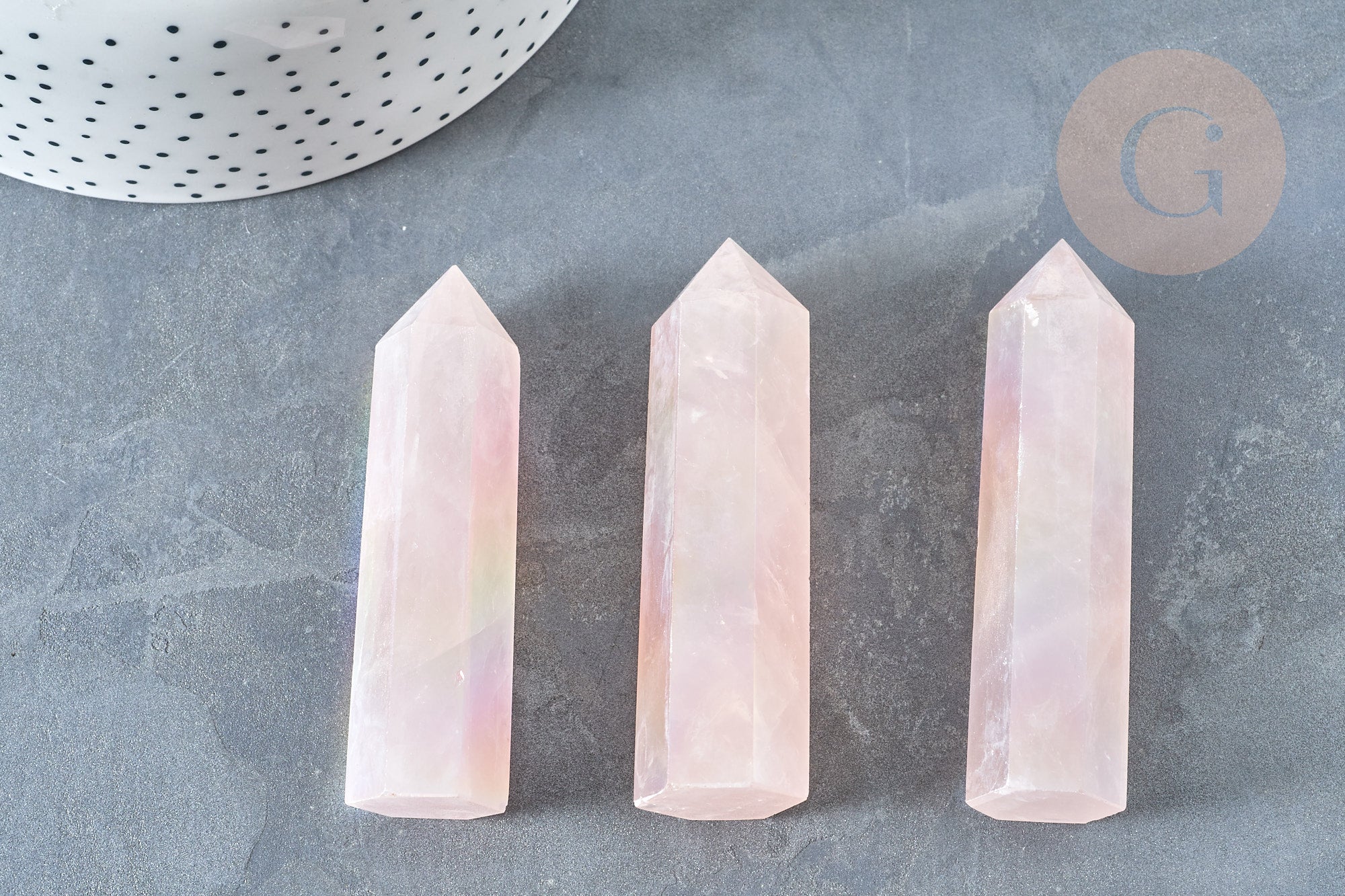 Gingerlily G7211 pointe quartz ange aura rose 71-80mm x1