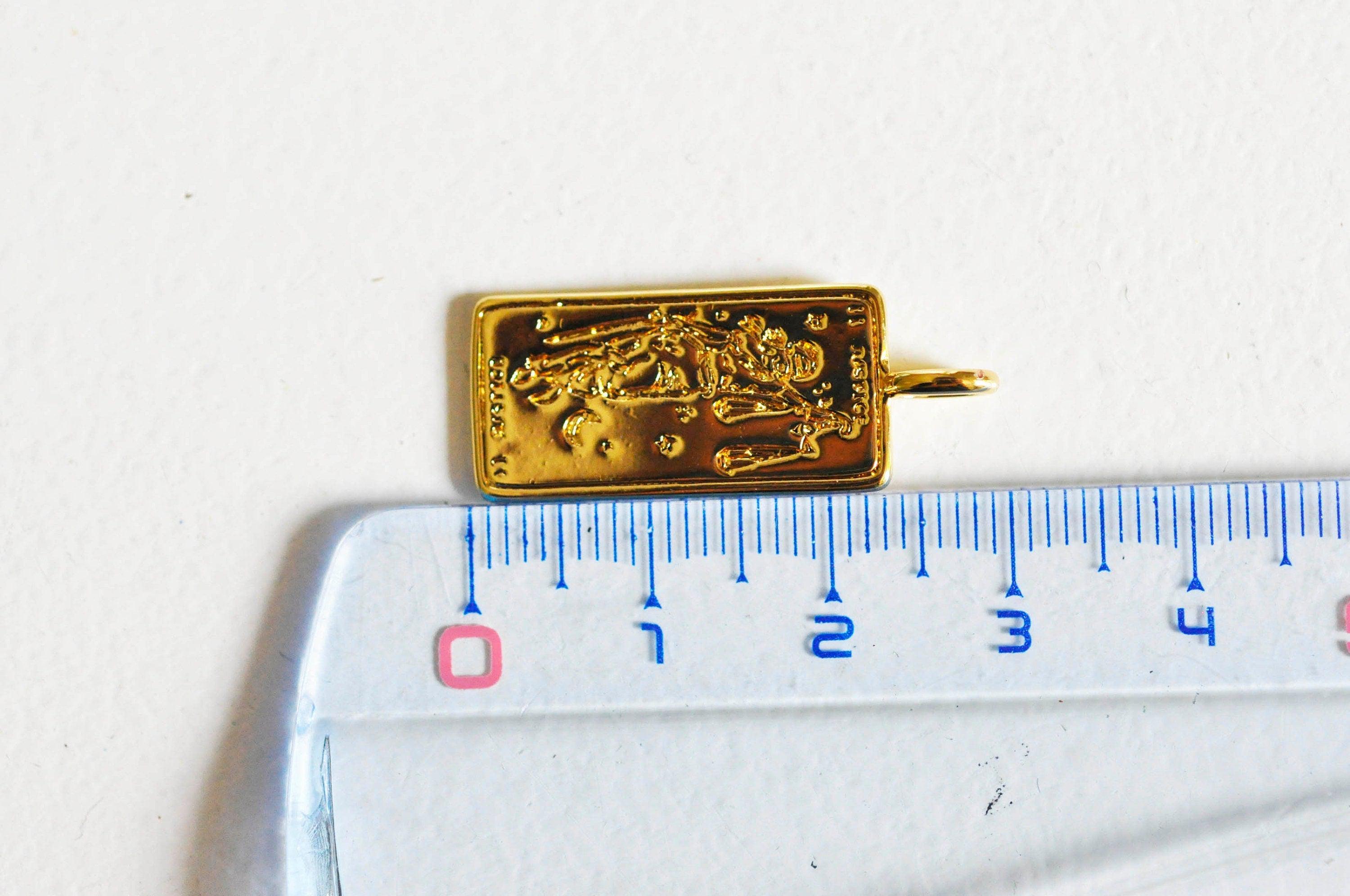 Gingerlily Pendentif médaille Justice G3561 laiton doré 29mm