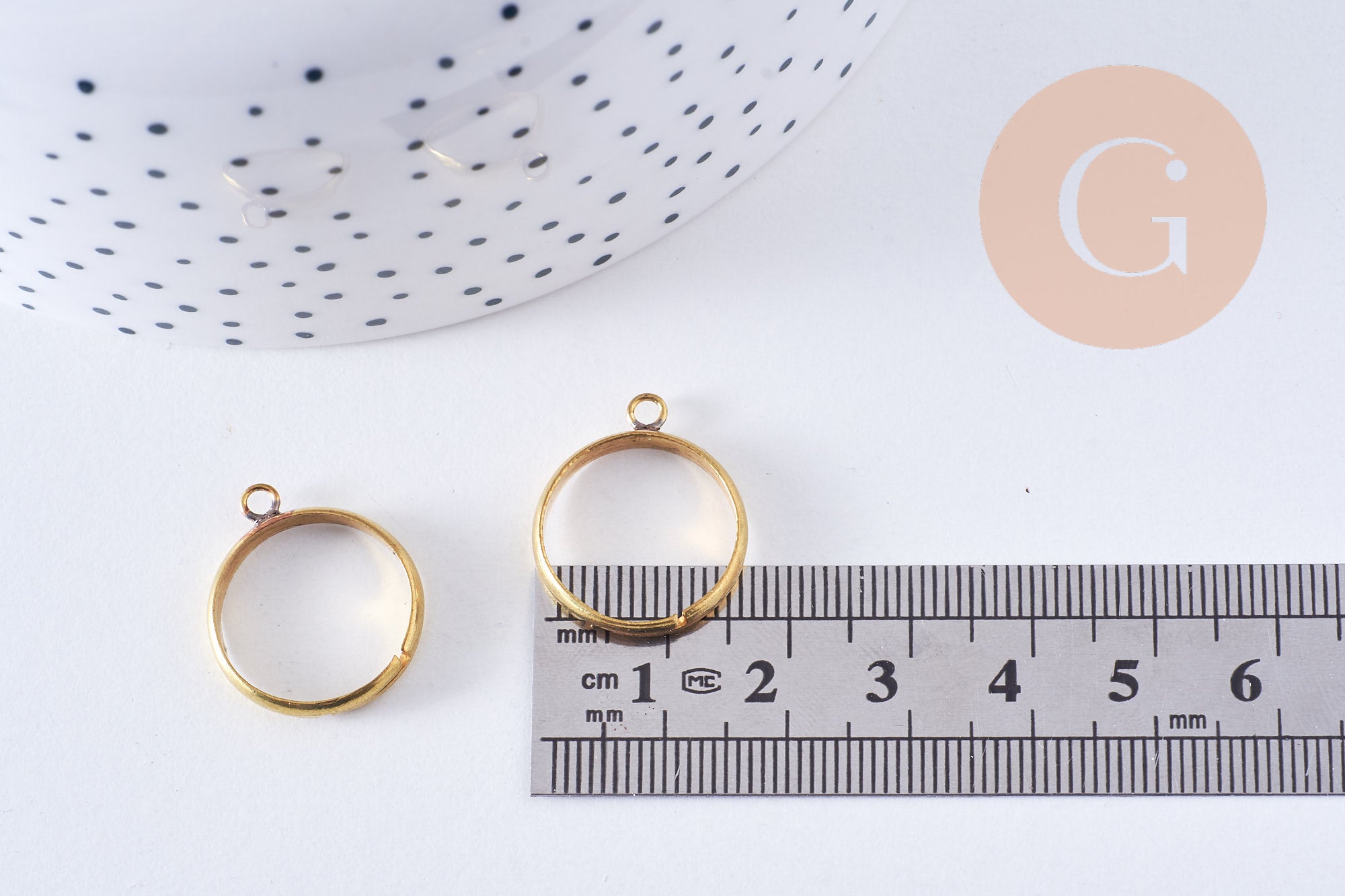 Gingerlily Apprêts G10641 support bague réglable laiton x4