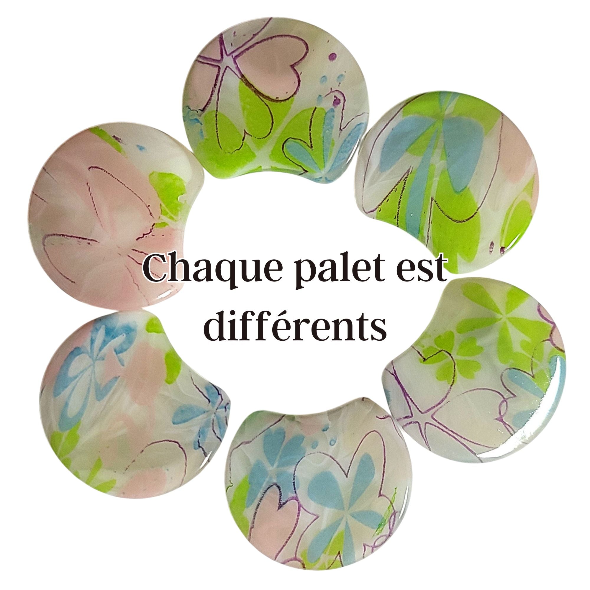 ARTSHOP Palets LUNE MOON 1001 palet fleurs incurvé x1