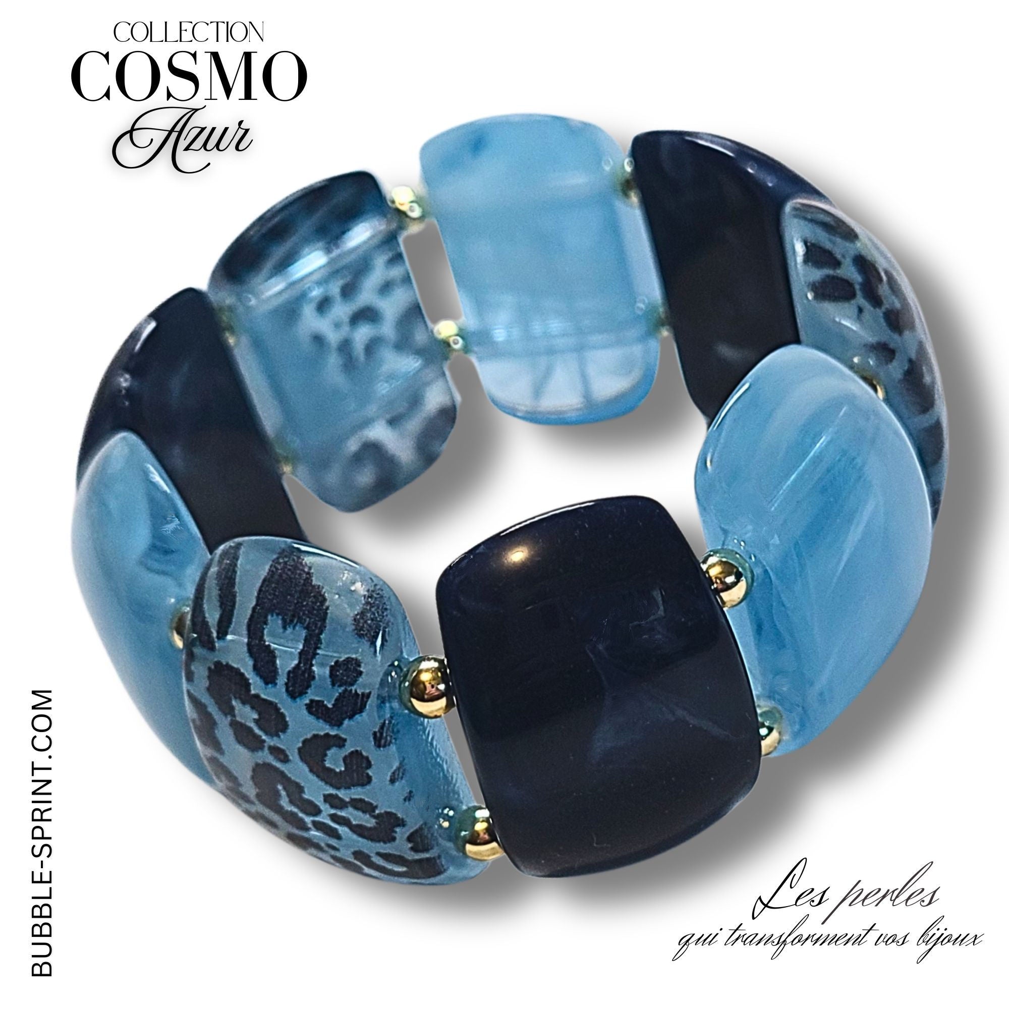 ARTSHOP Cosmo kit bracelet azur hématite 5cm