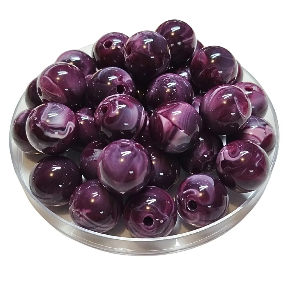 ARTSHOP Boules 16MM 246 perle prune marbré x15