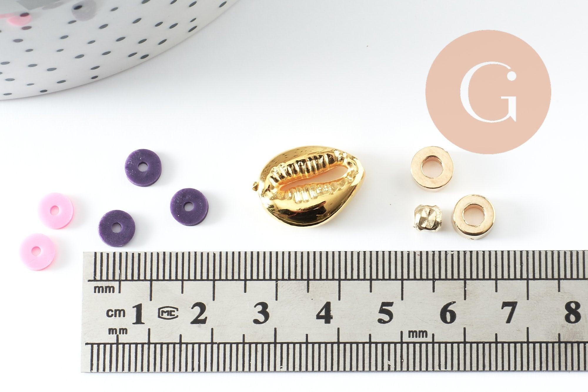 Gingerlily Perles Kit heishi violet rose G9788 perles + fil 10 m