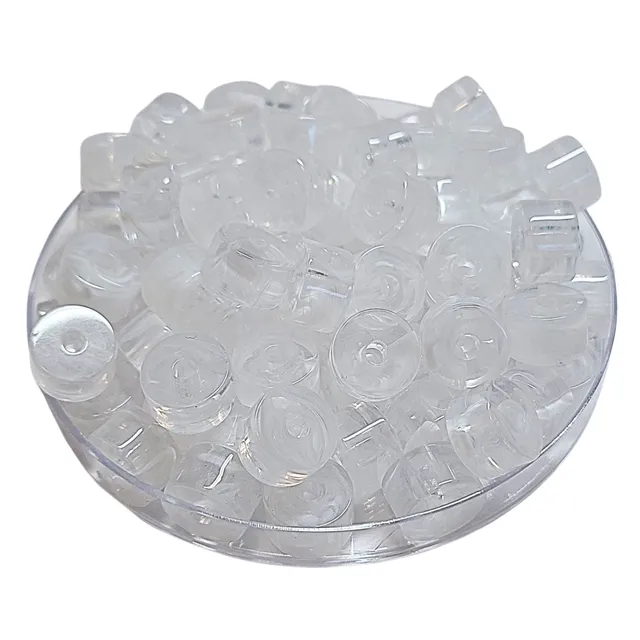 ARTSHOP 1/4 de tube cylindre quartz blanc 12mm x6 perles résine