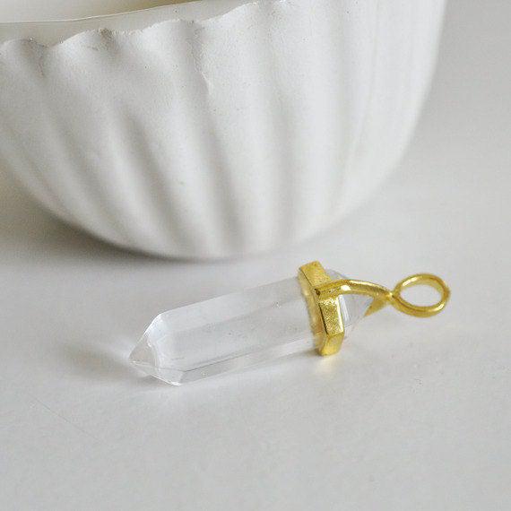 Gingerlily Pendentifs pointe cristal transparent 40mm