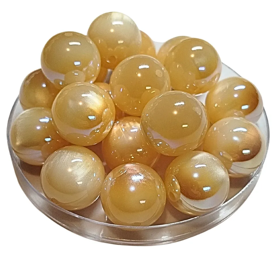 ARTSHOP Boules 20MM 280 perle miel œil de chat AB x1