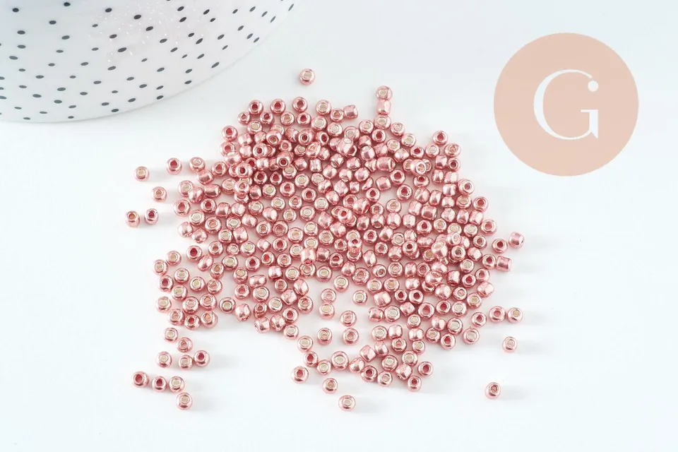 Gingerlily Perles rocaille cuivre métallisé 3mm 10g
