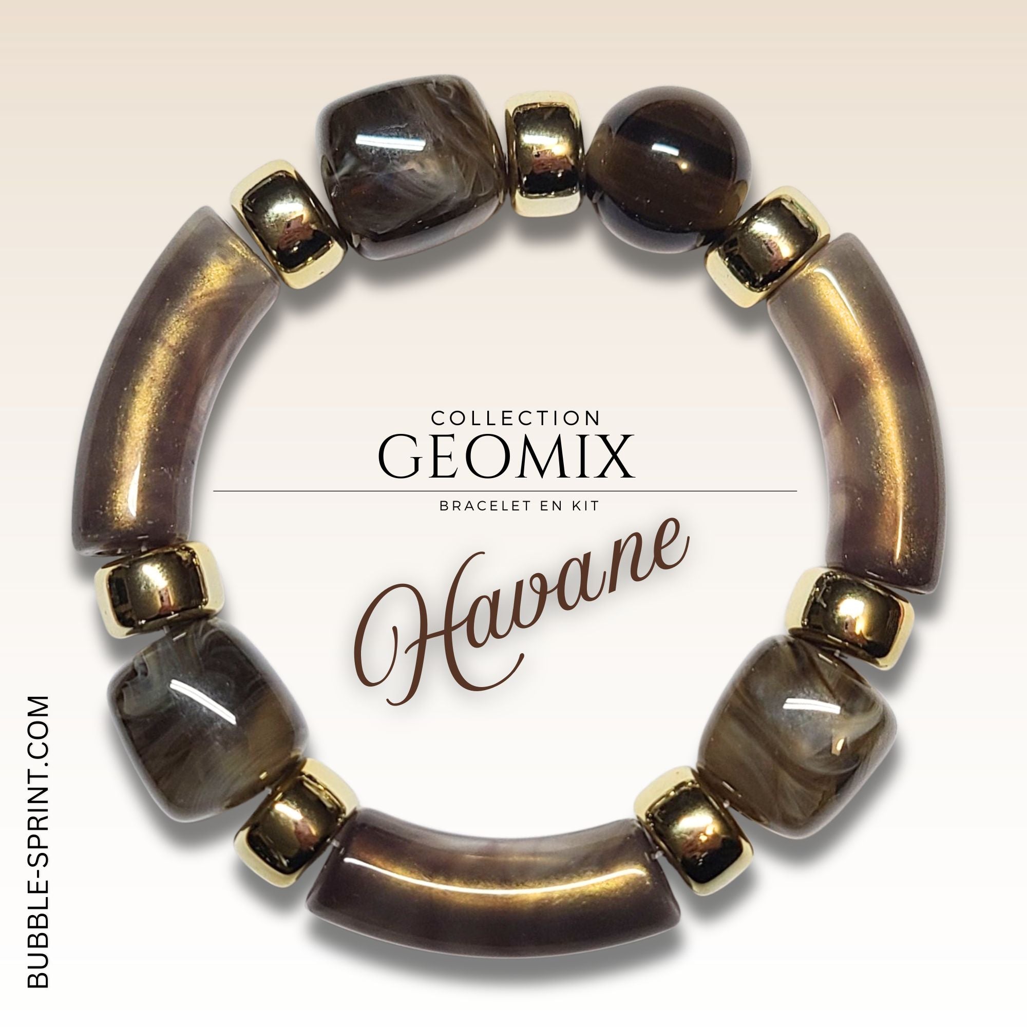 ARTSHOP Geomix kit bracelet havane cubes 5,5 cm