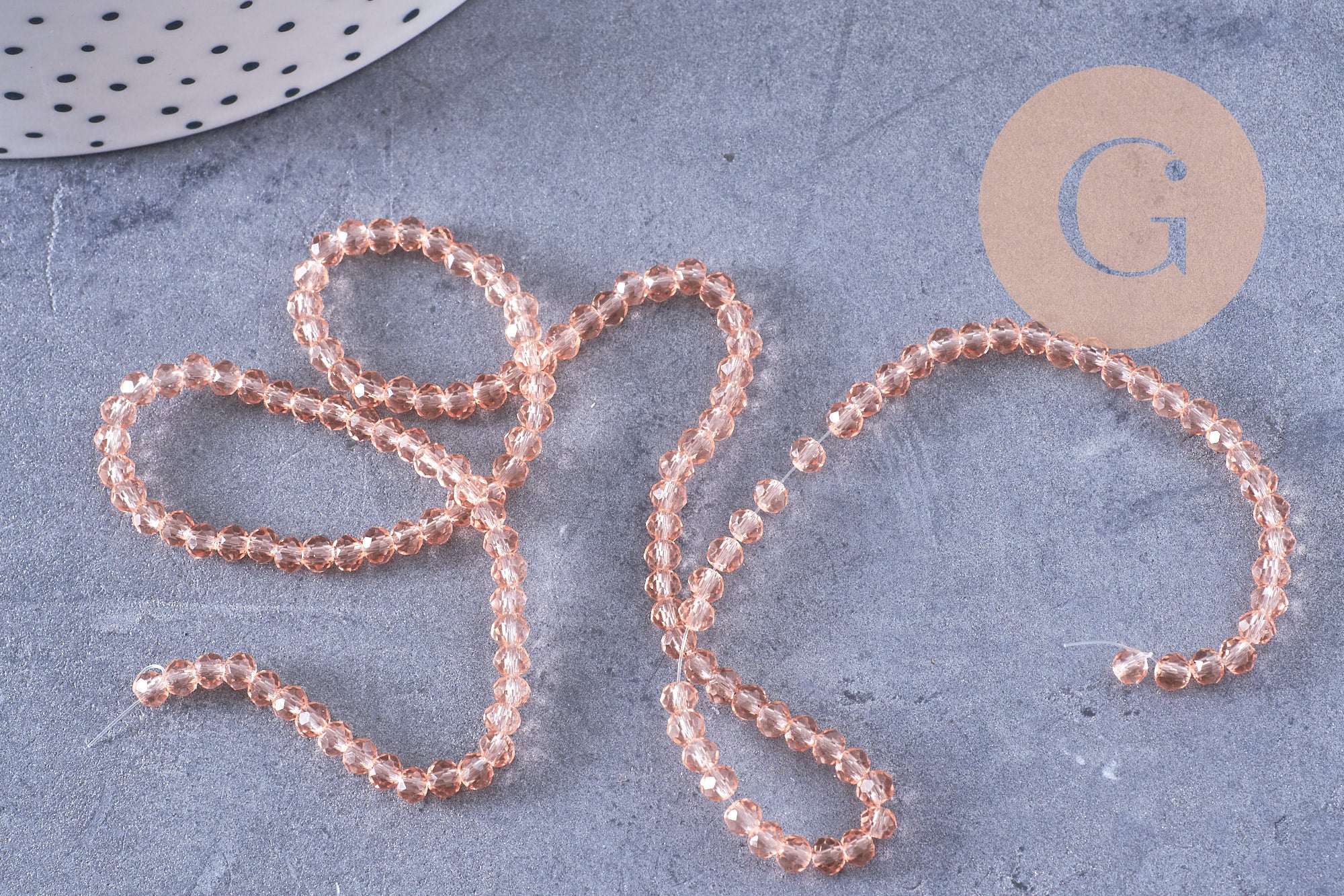 Gingerlily G10947 fil perles abacus cristal rose 2,9mm 35cm