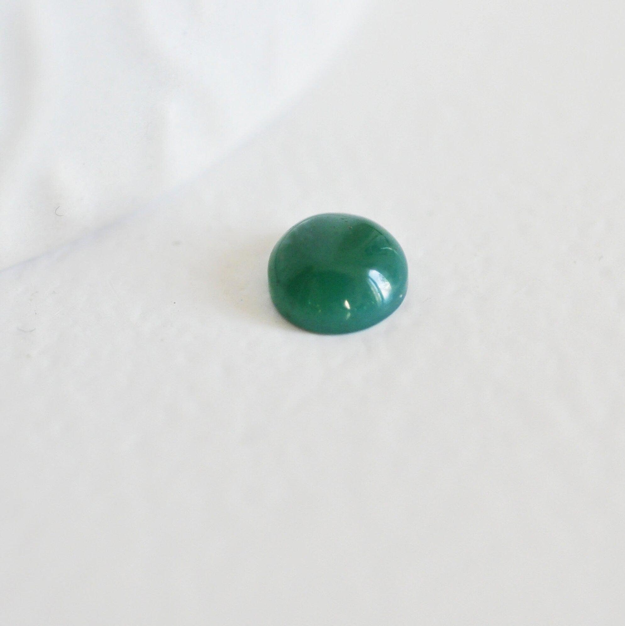 Gingerlily Perles G2948 cabochon agate verte 8mm à coller