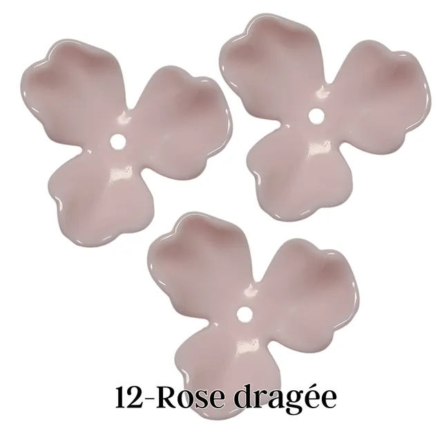 Artshop Flower Power 12 fleur orchidée rose 40mm x1