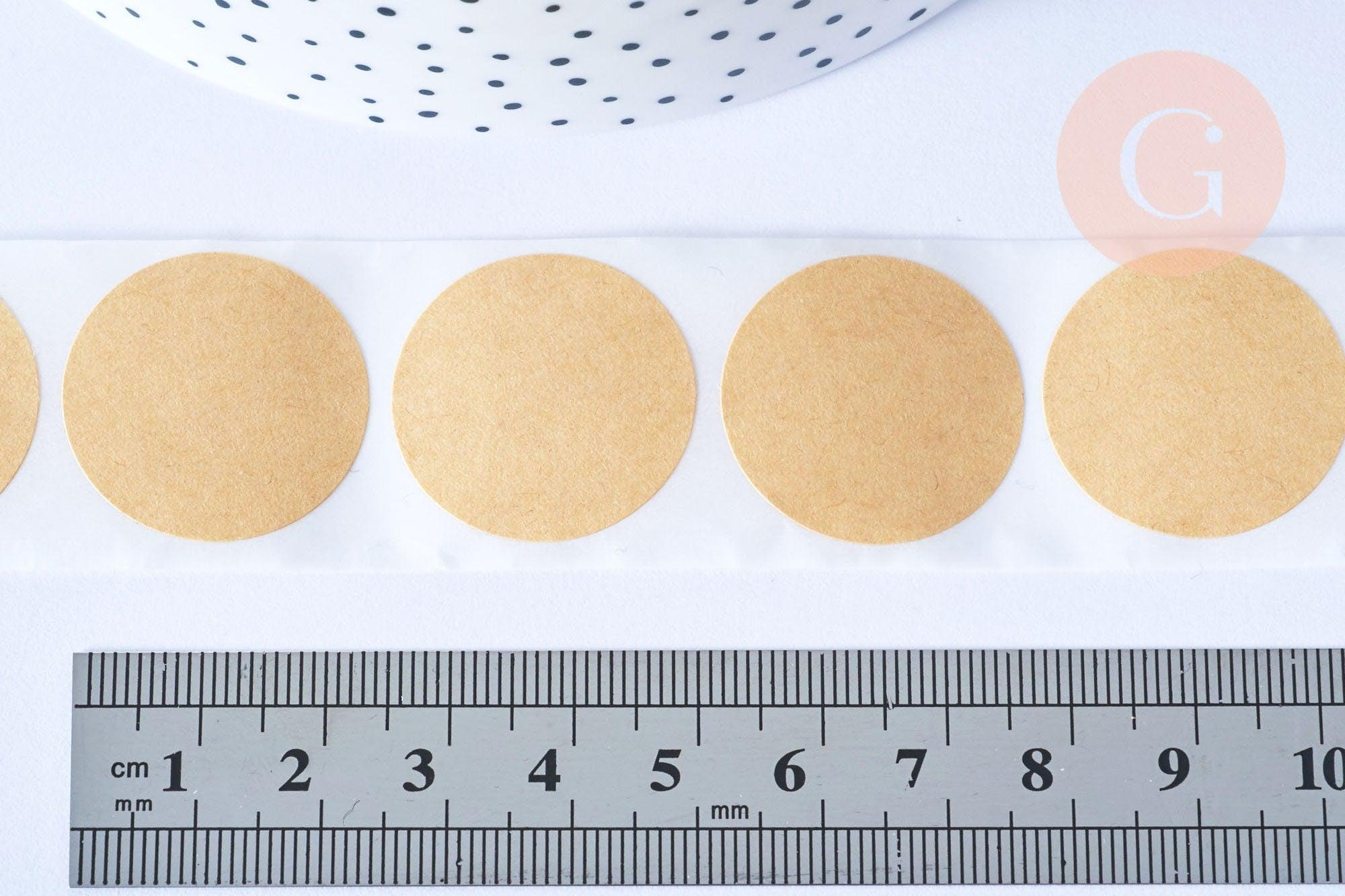 Gingerlily G3154 autocollants kraft ronds 25 mm x500