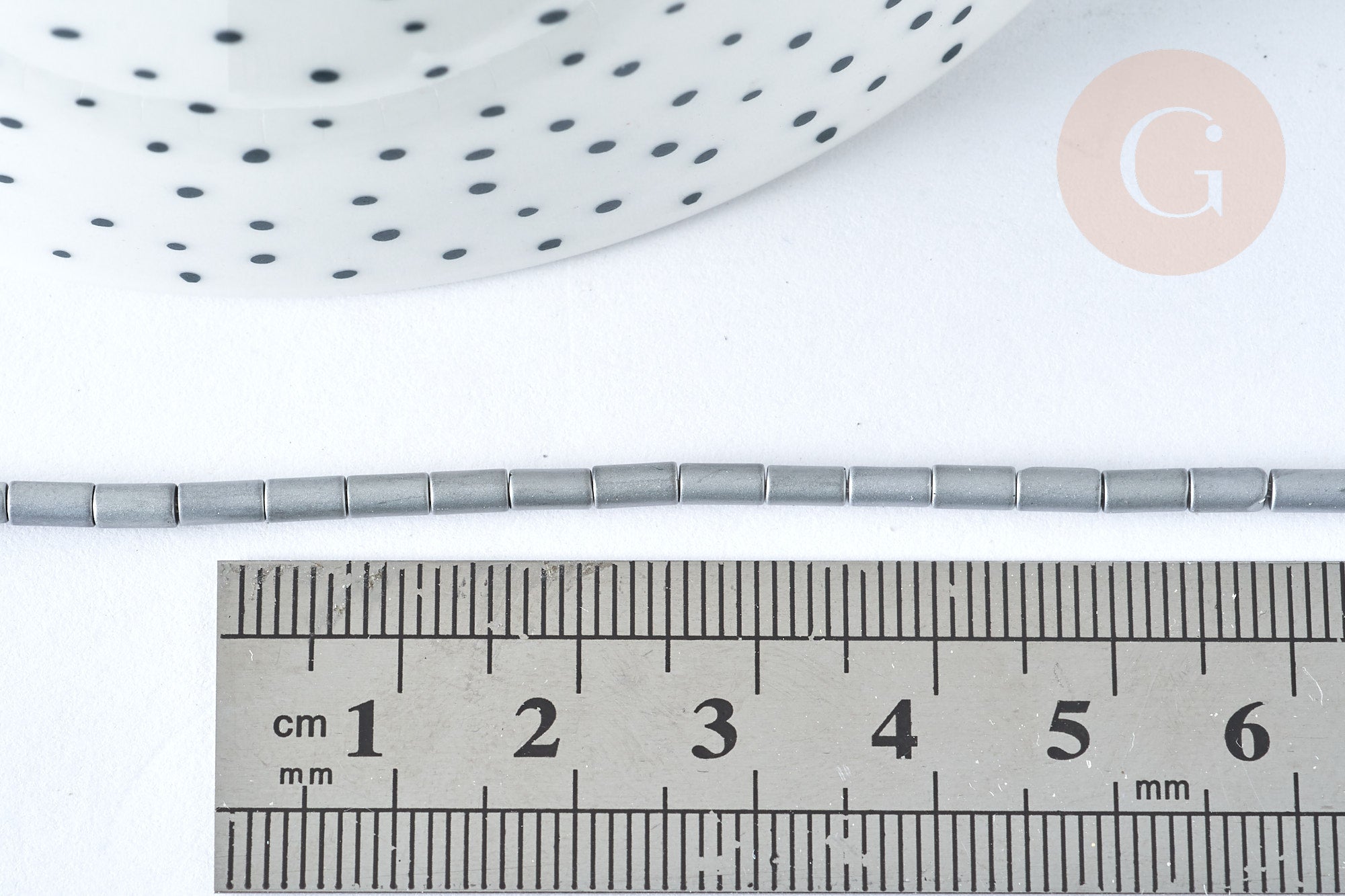 Gingerlily Perles pour bijoux DIY G7340 perles rocaille tube gris mat x75