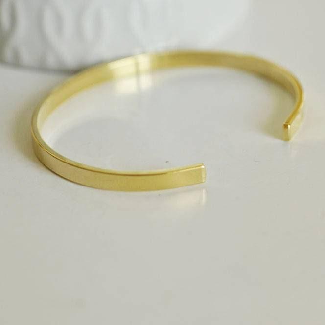 Gingerlily G0653 bracelet jonc laiton doré 16K 60mm