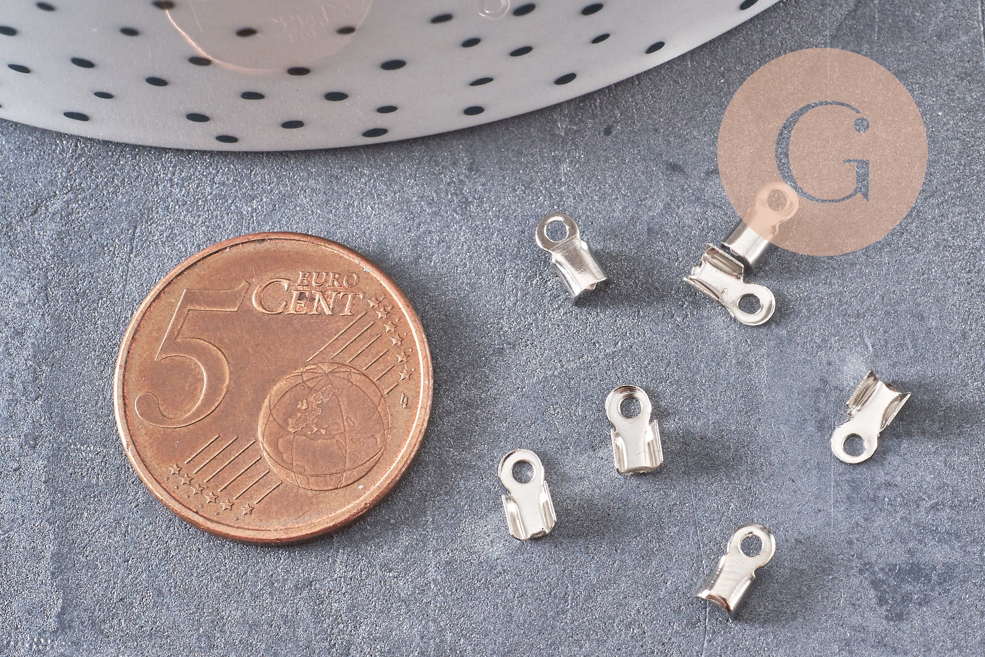 Gingerlily Apprêts bijoux DIY G10602 embouts corde 6mm platine x100