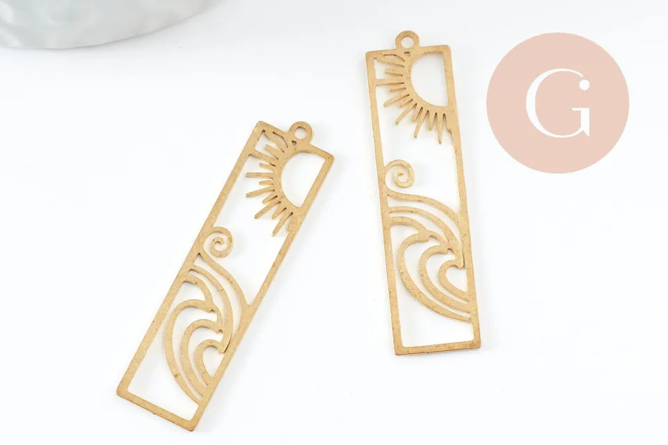 Gingerlily Pendentifs DIY Estampe filigrane soleil 41,5 mm x1
