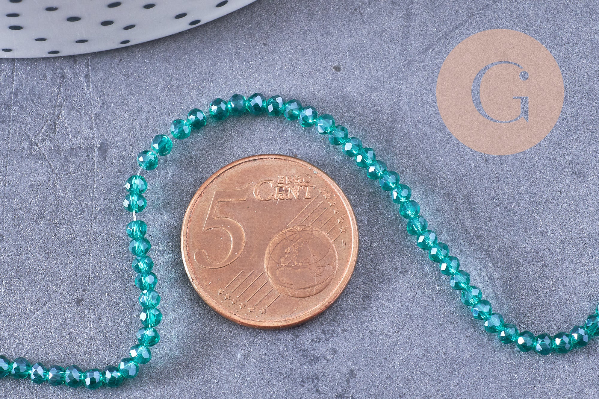 Gingerlily Perles abacus G10952 cristal vert 2,7mm fil