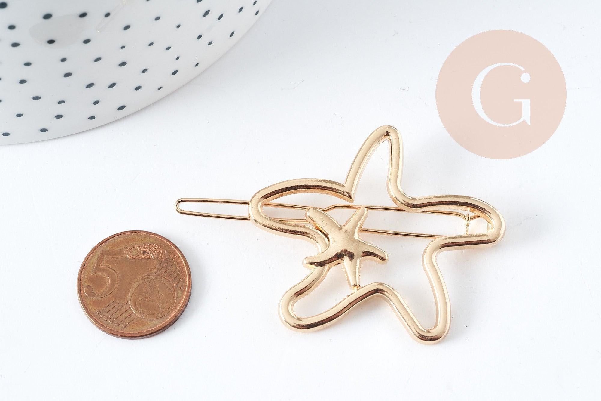 Gingerlily Accessoires Support barrette G9097 étoiles dorée 48mm x1